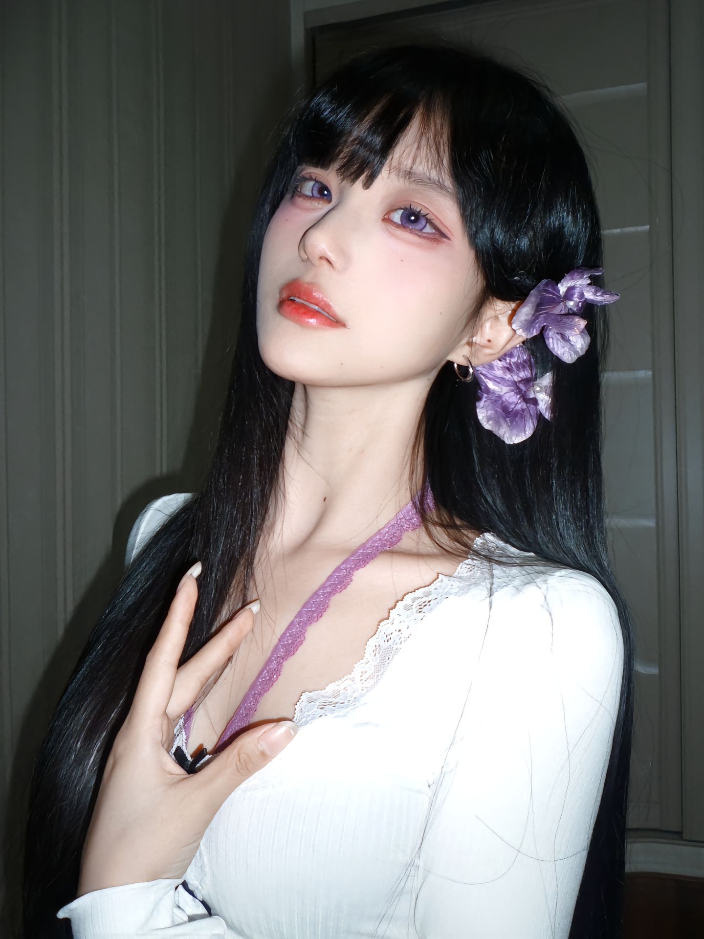 dy@一颗李建勋 主人级别的 清冷感 黑长直 金牛座 紫色系 分享妆容,第2张 dy@一颗李建勋 主人级别的 清冷感 黑长直 金牛座 紫色系 分享妆容,第2张