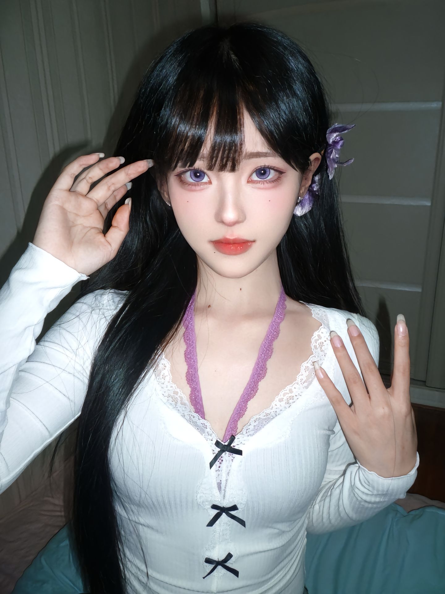 dy@一颗李建勋 主人级别的 清冷感 黑长直 金牛座 紫色系 分享妆容,第3张 dy@一颗李建勋 主人级别的 清冷感 黑长直 金牛座 紫色系 分享妆容,第3张