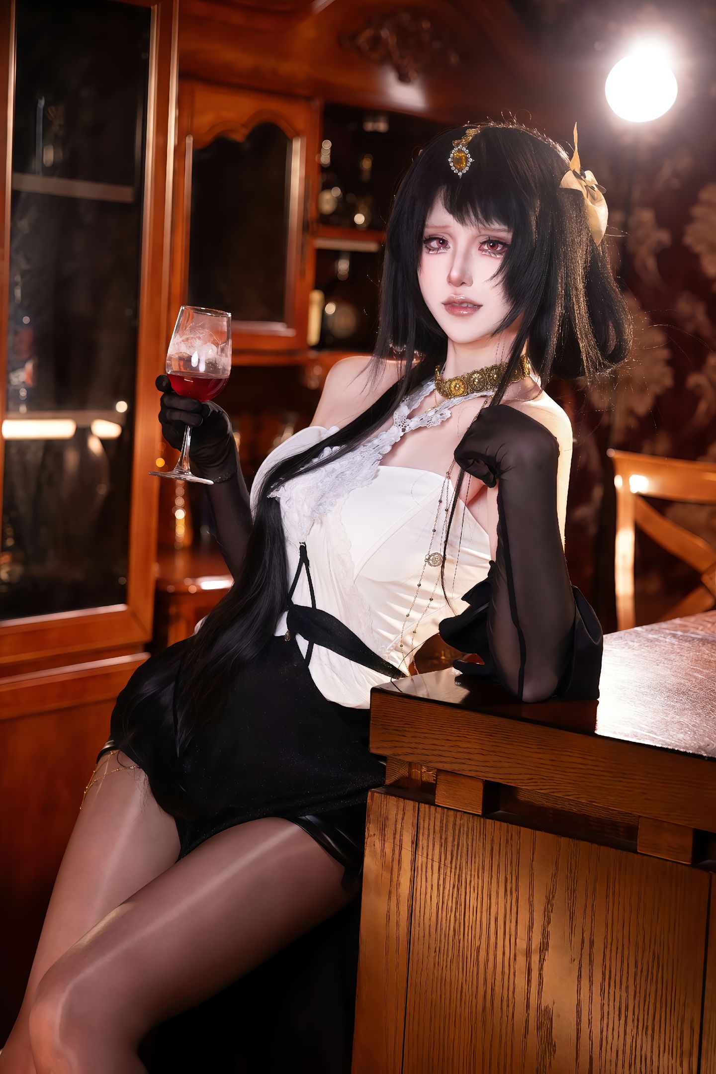 dy@月喑yīn 如约而至了呢 指挥官 cos 镇海 碧蓝航线 御姐 黑丝搭配,第1张 dy@月喑yīn 如约而至了呢 指挥官 cos 镇海 碧蓝航线 御姐 黑丝搭配,第1张