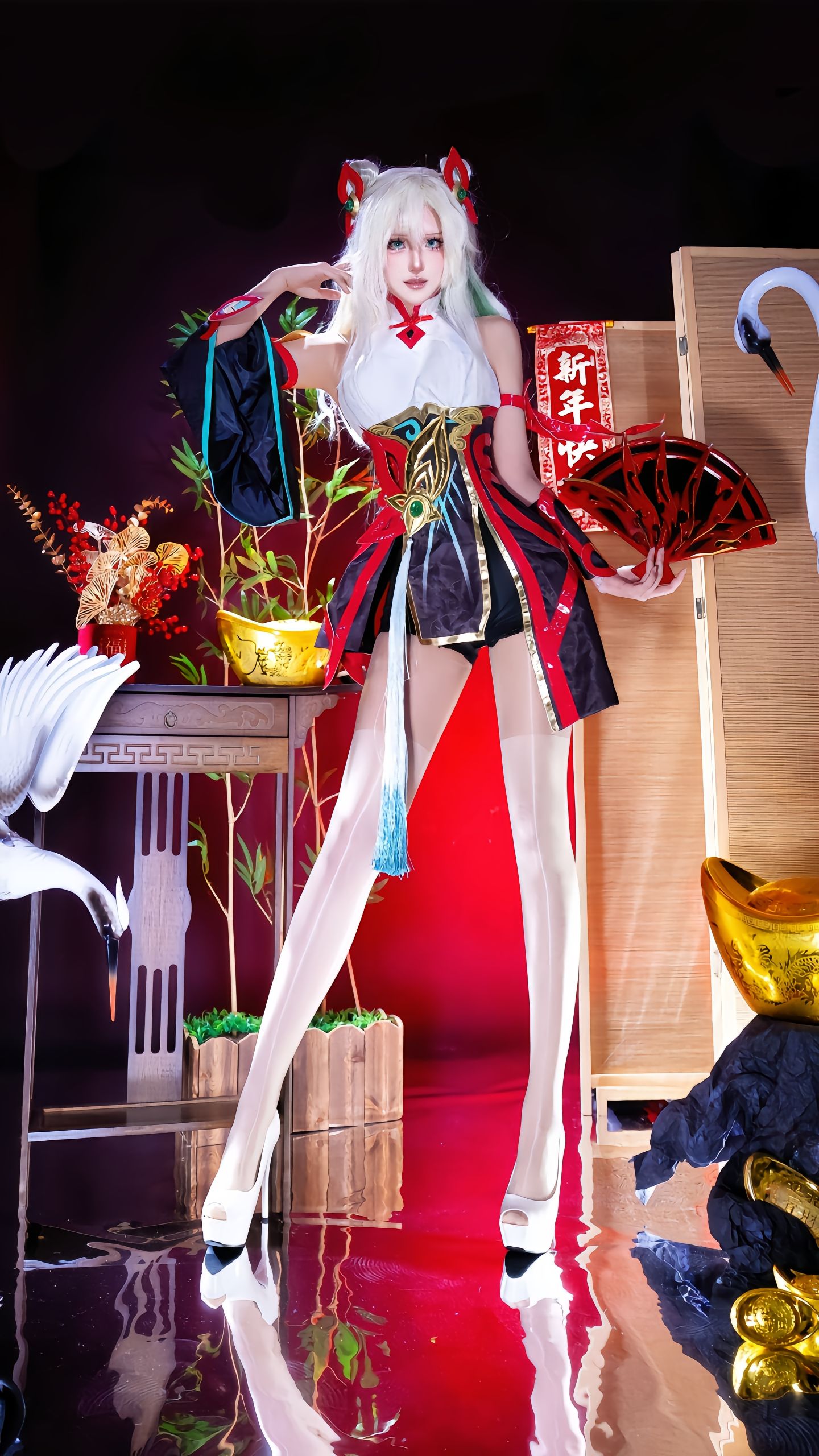 dy@月喑yīn 剪纸仙灵刀妹 艾瑞莉娅 cos 金铲铲之战 金铲铲,第1张