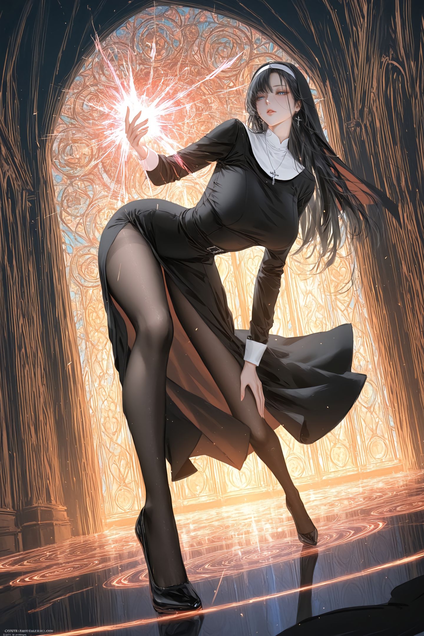 修女 二次元 动漫美图 视觉冲击 魔鬼身材,第2张