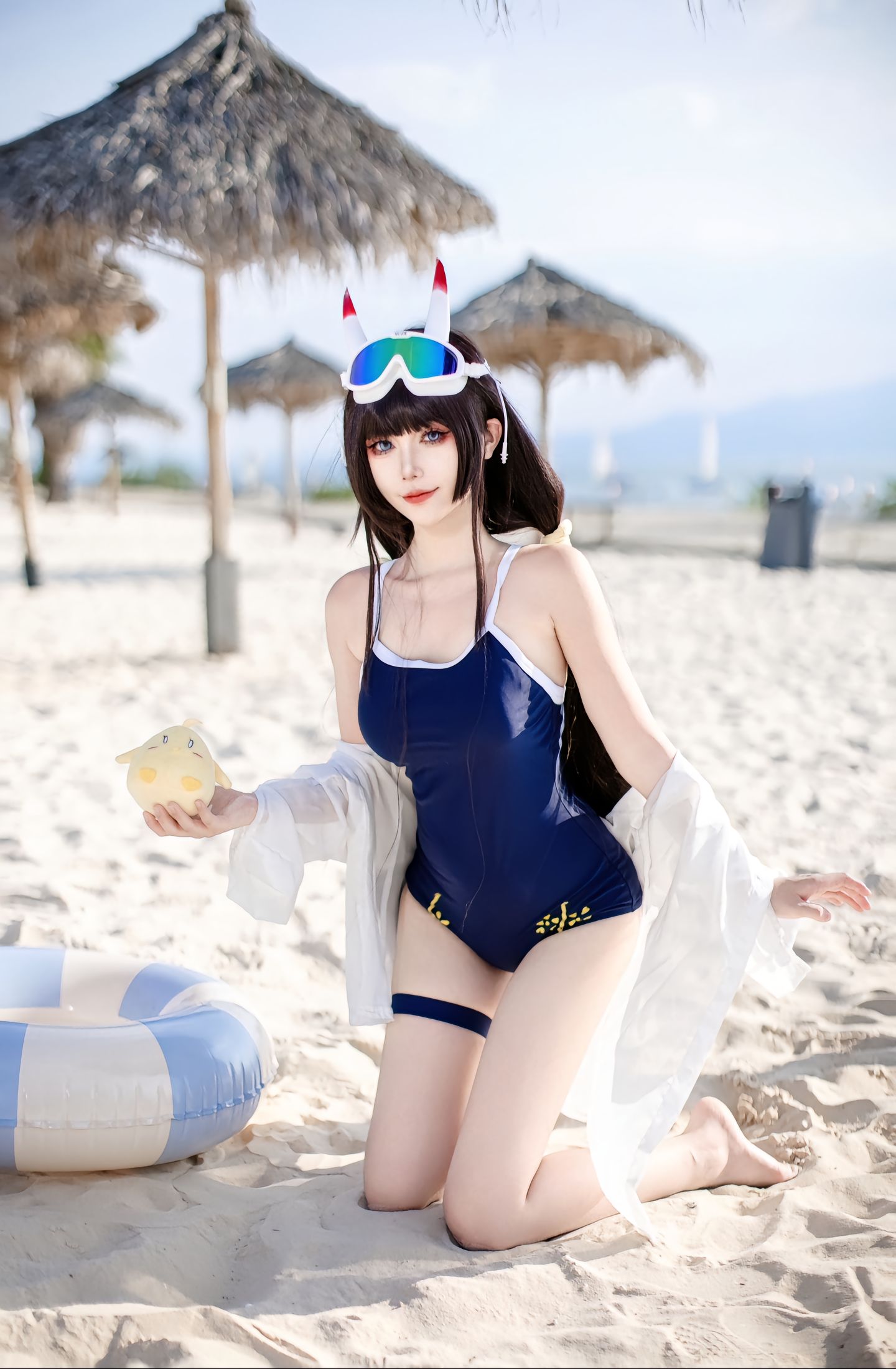 dy@绛南学姐ovo  拍这几套泳装肩膀都给我晒黑了 二次元 cosplay 碧蓝航线 能代,第1张