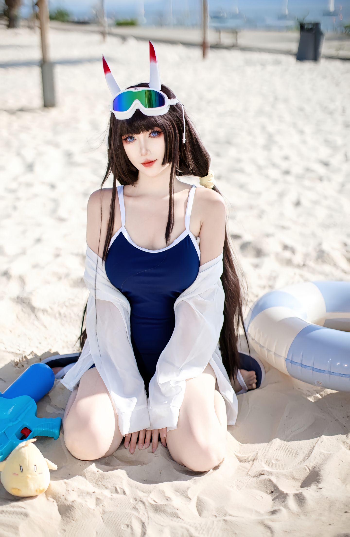 dy@绛南学姐ovo  拍这几套泳装肩膀都给我晒黑了 二次元 cosplay 碧蓝航线 能代,第3张