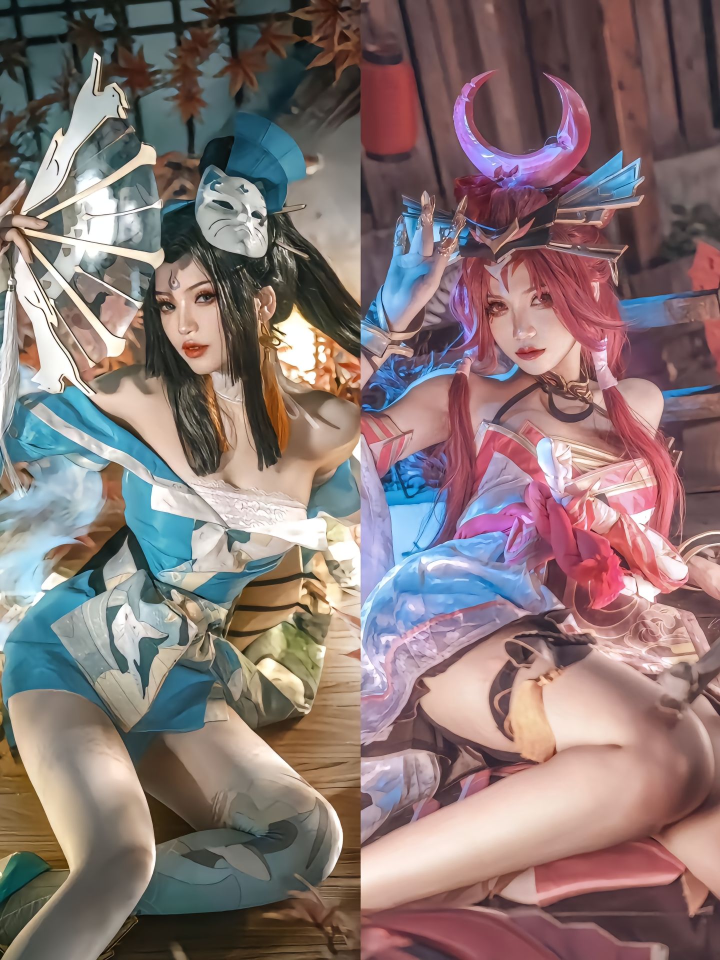 dy@凫笙 请选择：红or蓝。cos 王者荣耀 不知火舞 王者荣耀cospaly 不知火舞魅语,第1张