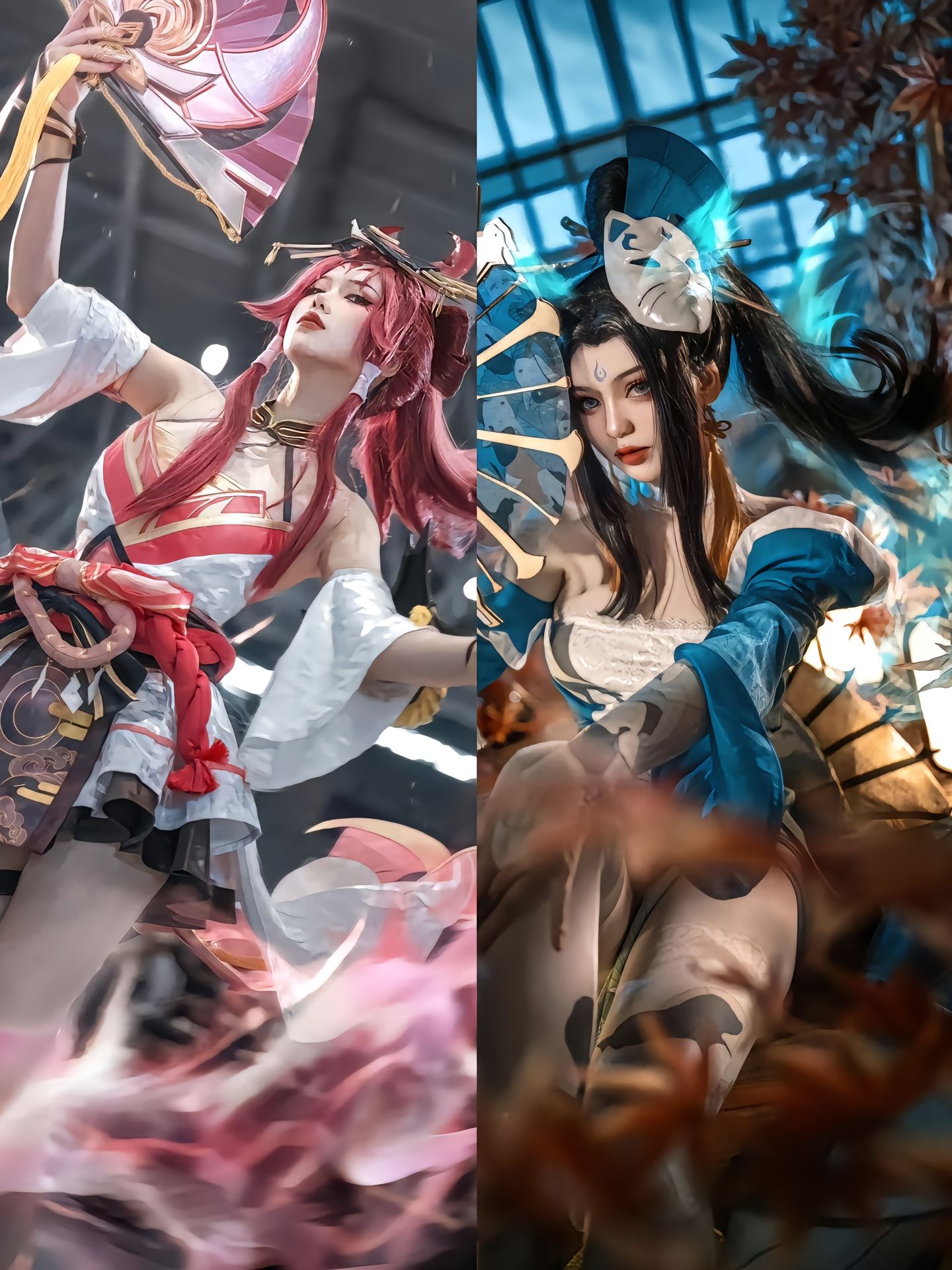 dy@凫笙 请选择：红or蓝。cos 王者荣耀 不知火舞 王者荣耀cospaly 不知火舞魅语,第2张