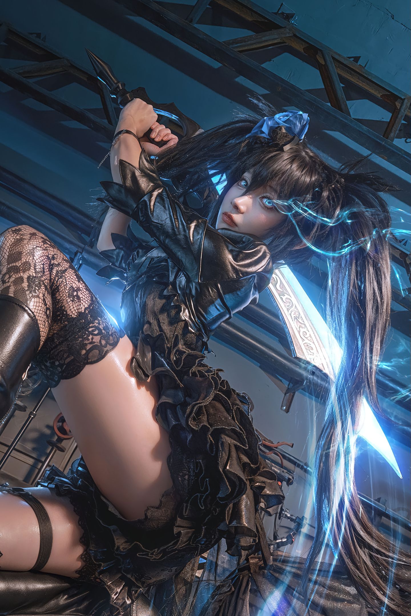 dy@蓝焰狐_沉迷练马甲线 📷@橙子是oranG cos 黑岩射手 黑岩 BRS,第1张