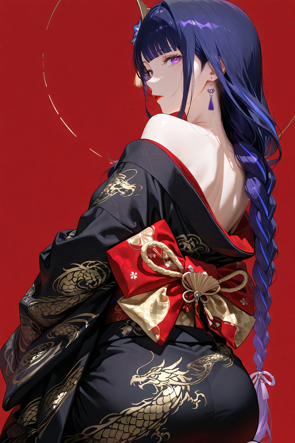 @喵呜 二次元 原神 雷电将军 背影杀 御姐,第3张 @喵呜 二次元 原神 雷电将军 背影杀 御姐,第3张