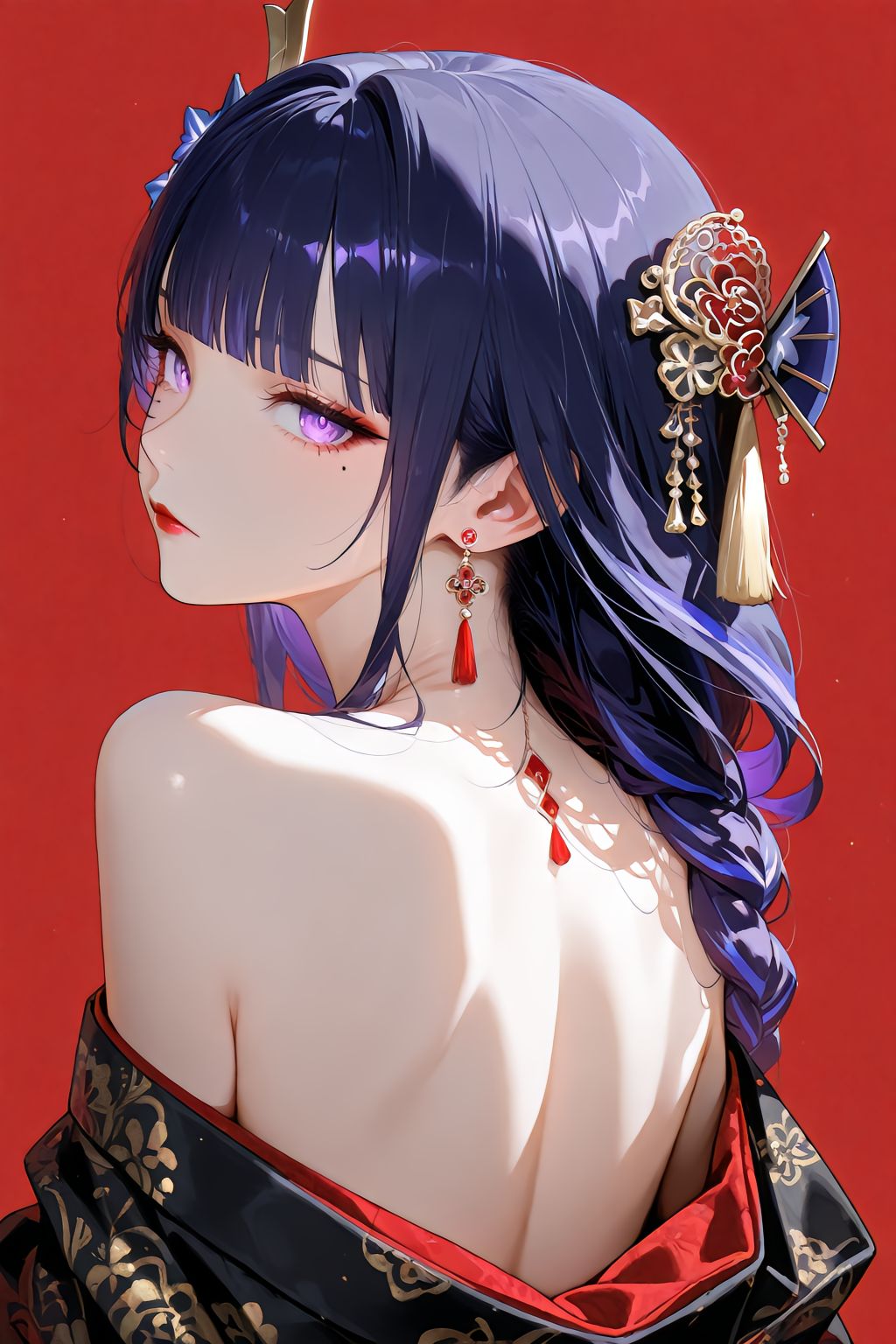 @喵呜 二次元 原神 雷电将军 背影杀 御姐,第4张 @喵呜 二次元 原神 雷电将军 背影杀 御姐,第4张