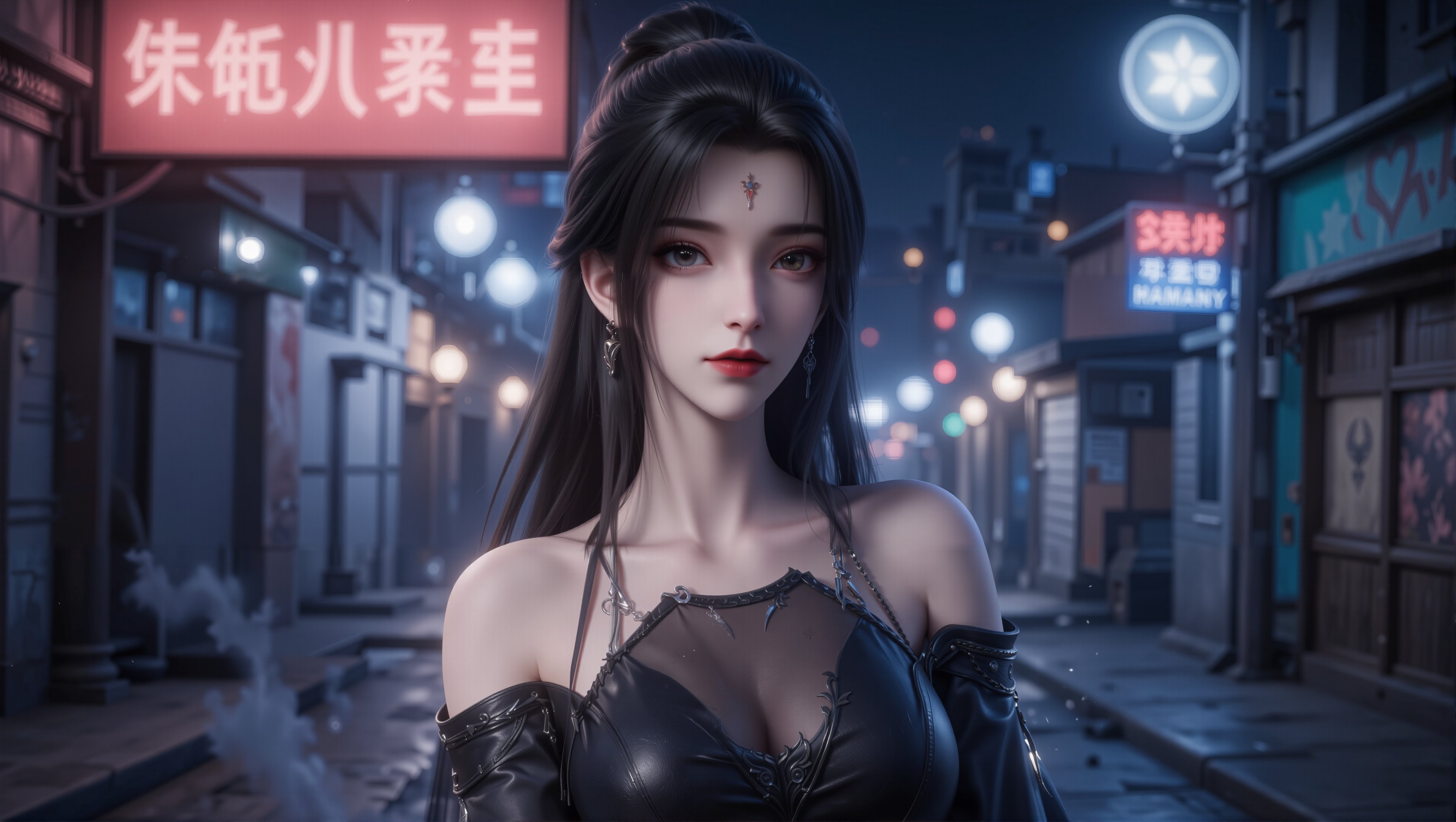 【5P图集】诛仙小白暗黑元素冷艳版。#国漫 #国漫女神 #壁纸 #诛仙 #小白,第4张