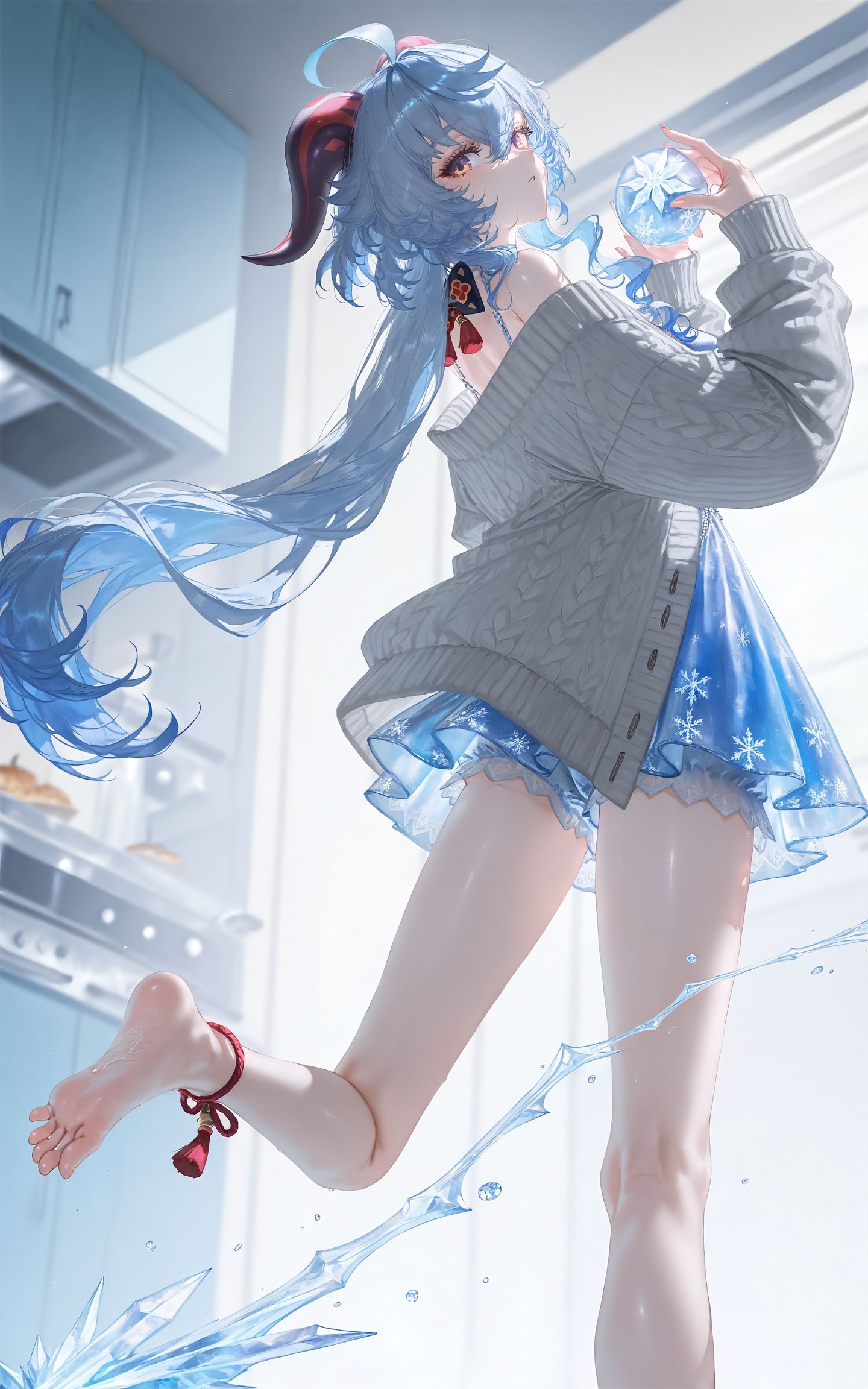原神甘雨「冰铃私语·朝夕相伴」#1。#原神 #二次元美图 #手机墙纸 #二次元 #甘雨,第3张