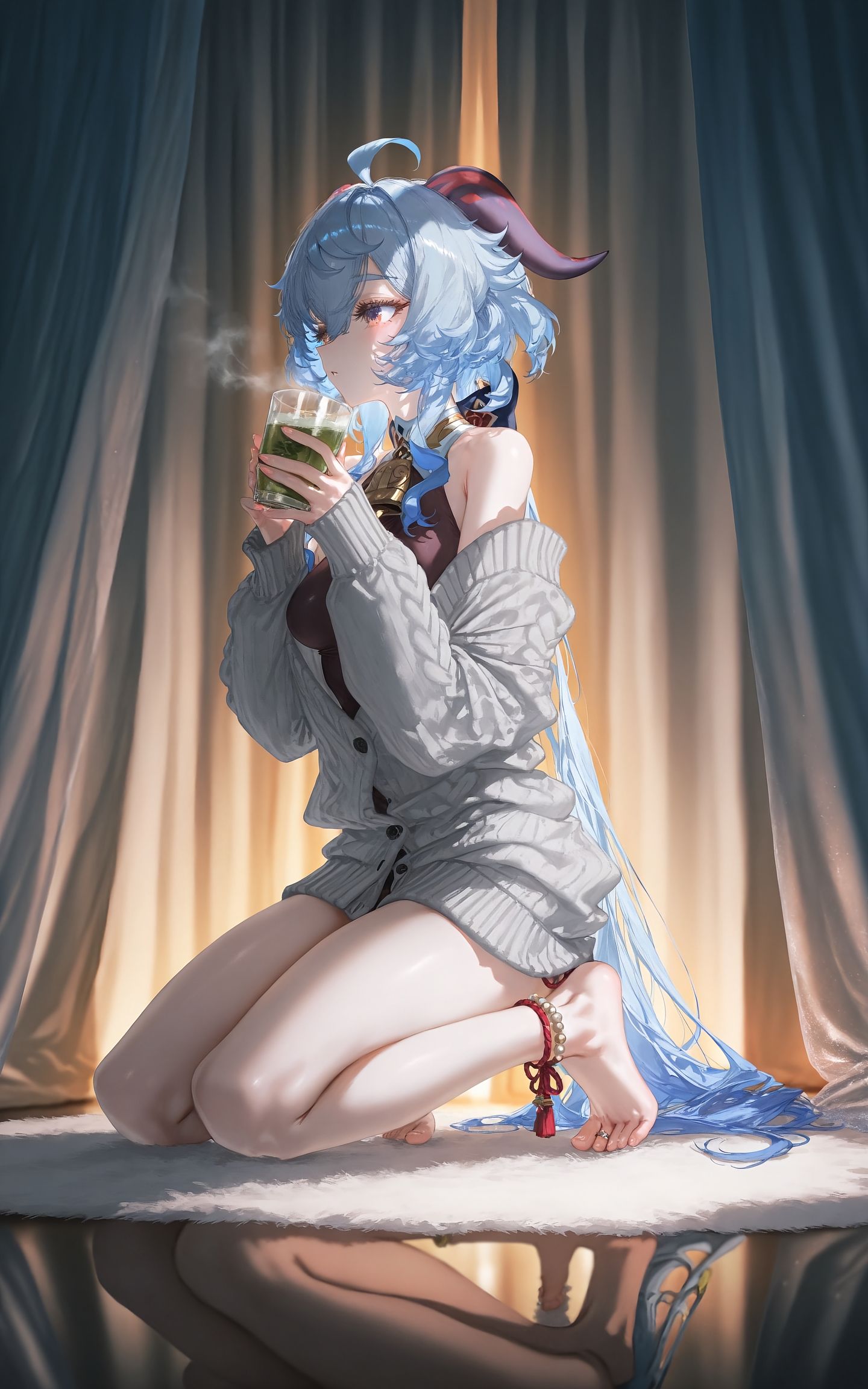 原神甘雨「冰铃私语·朝夕相伴」#1。#原神 #二次元美图 #手机墙纸 #二次元 #甘雨,第8张