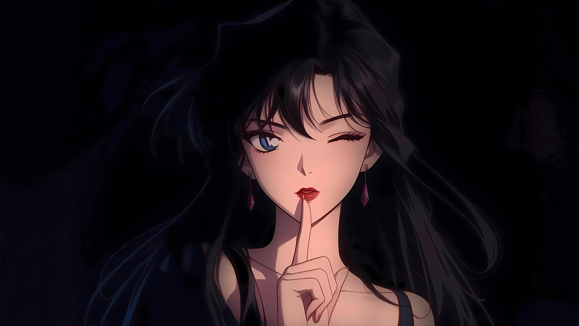 长发可爱动漫美女小兰壁纸,第1张