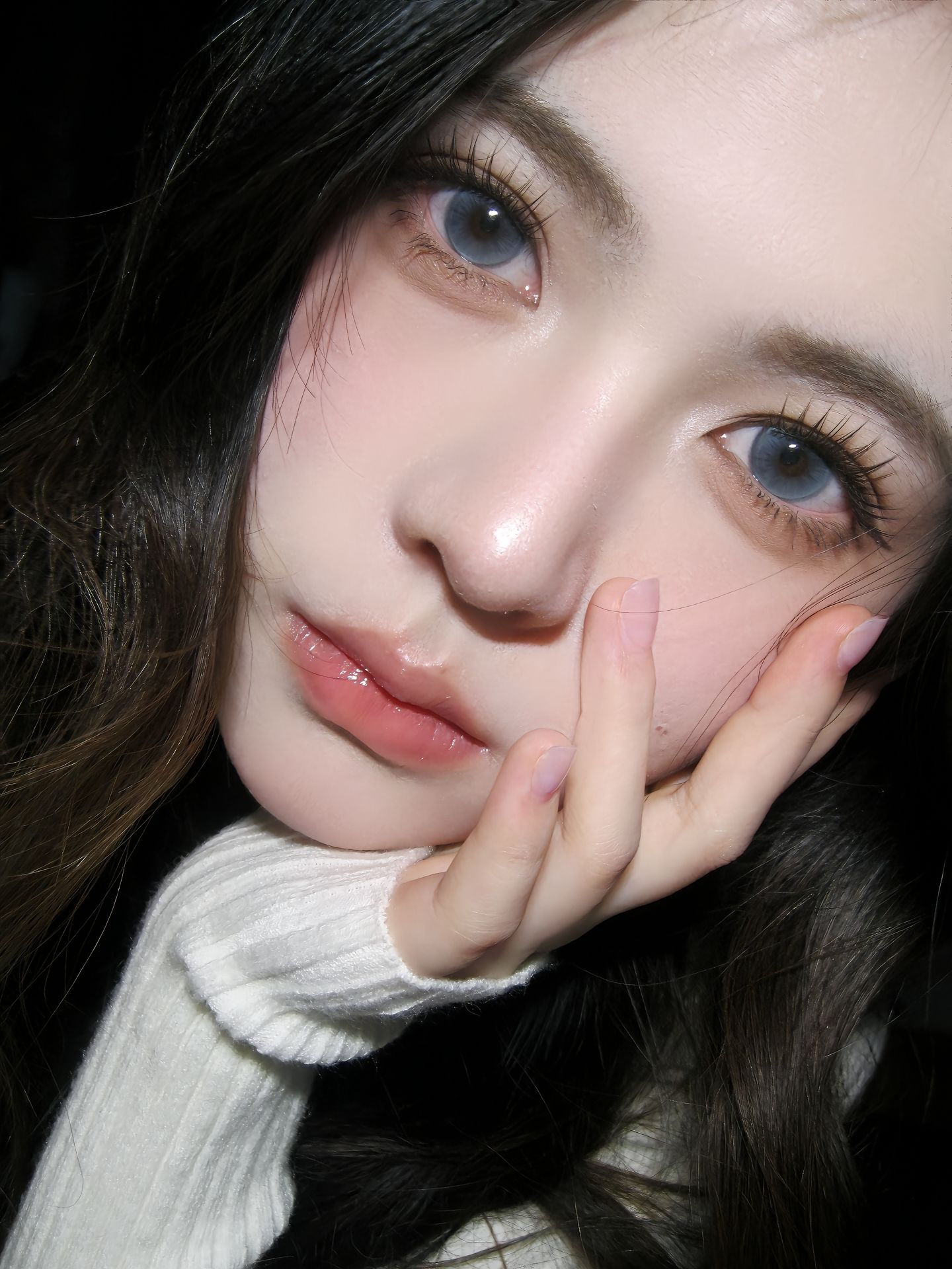 @邑莫绿 爱时而清晰，时而模糊。#妆容分享 #inmyfeelings #氛围感 #今日妆容 #射手,第1张