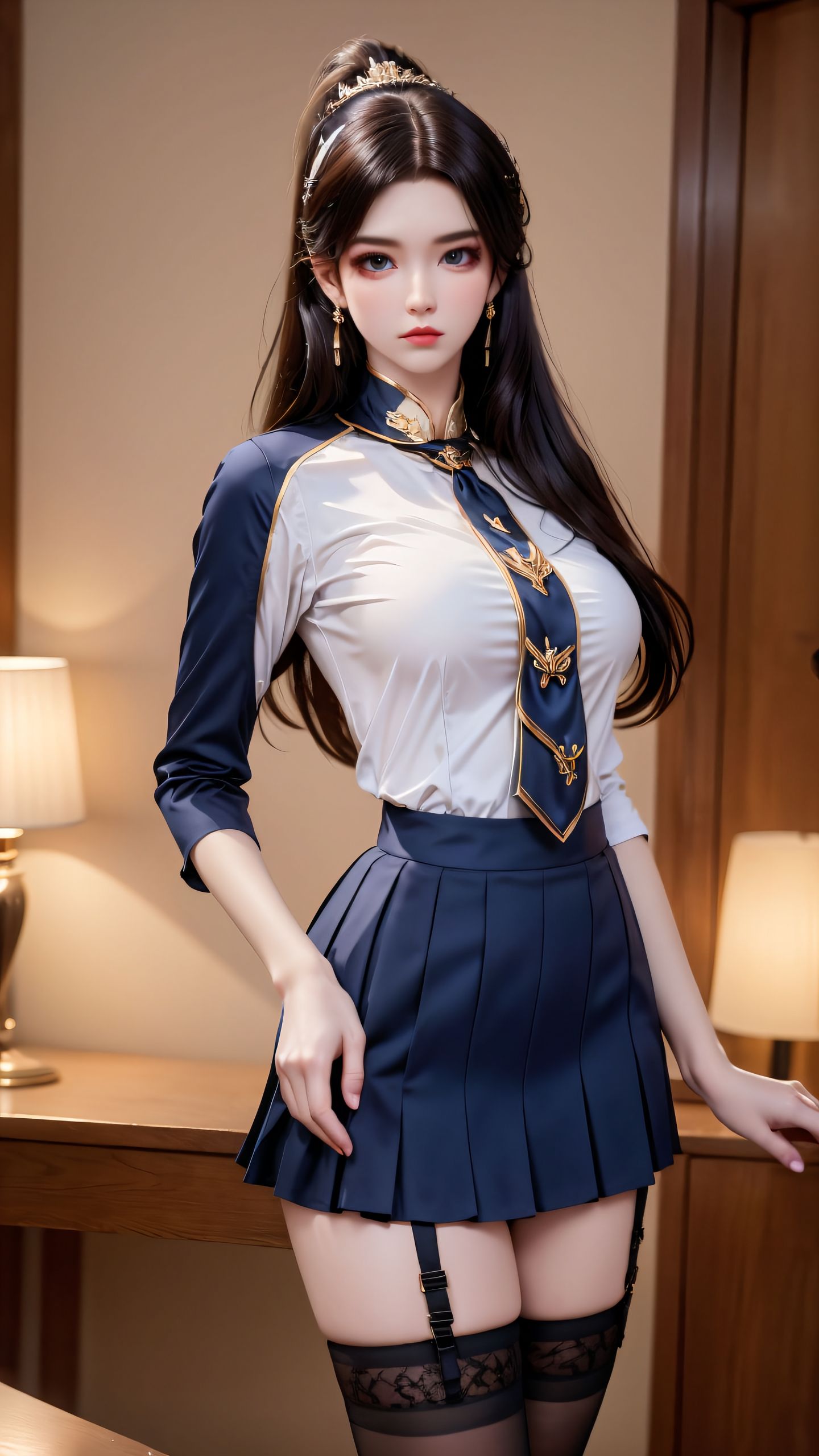 连我都羡慕，你在我心里的位置。#国漫美女 #斗破苍穹 #古薰儿 #jk制服 #ai写真,第2张