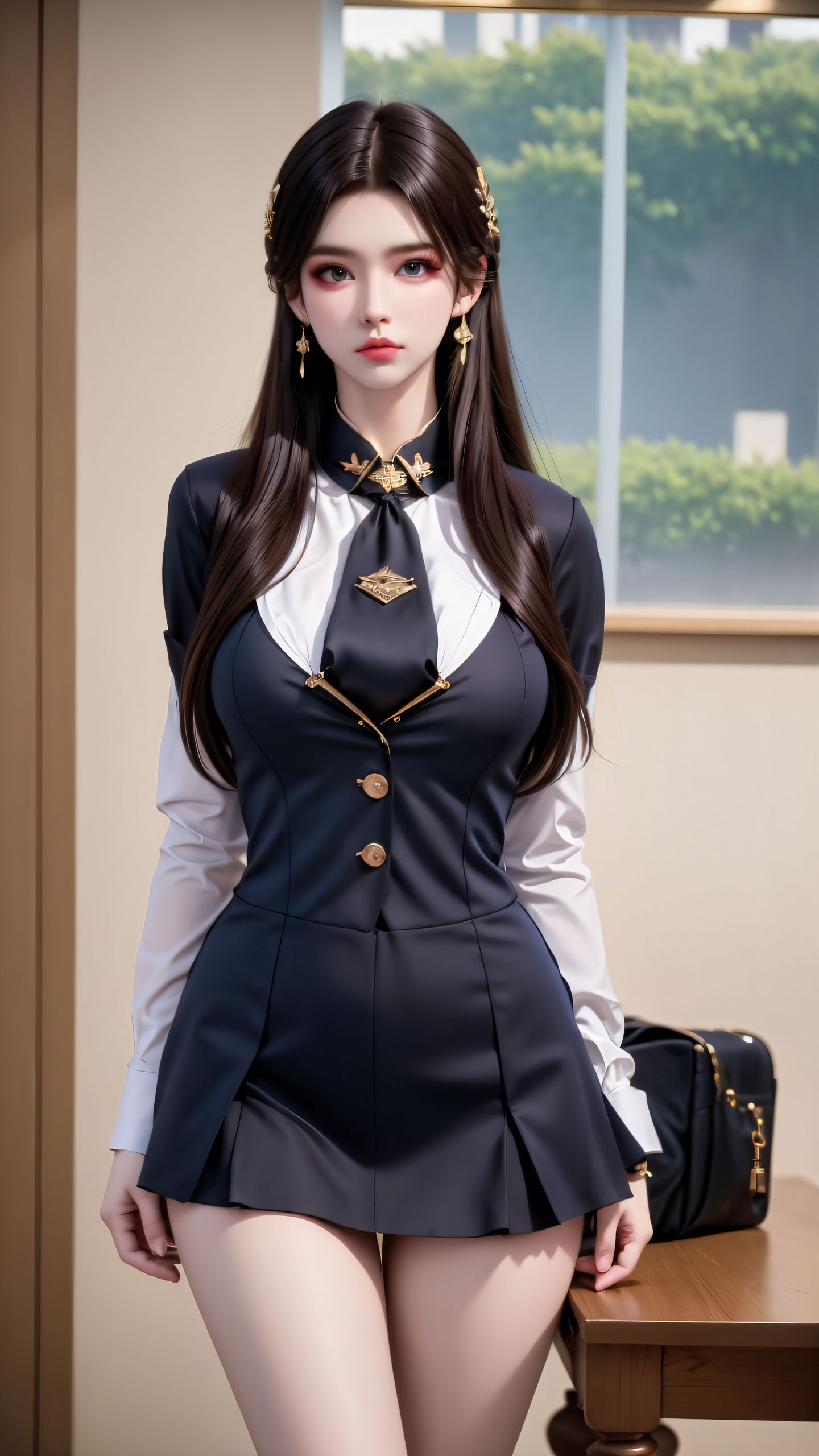 连我都羡慕，你在我心里的位置。#国漫美女 #斗破苍穹 #古薰儿 #jk制服 #ai写真,第4张