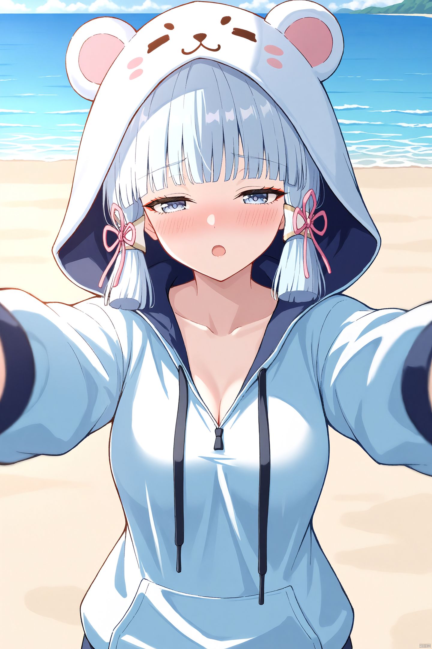 手机壁纸系列。百变绫华#二次元少女 #二次元美图 #神里绫华,第4张