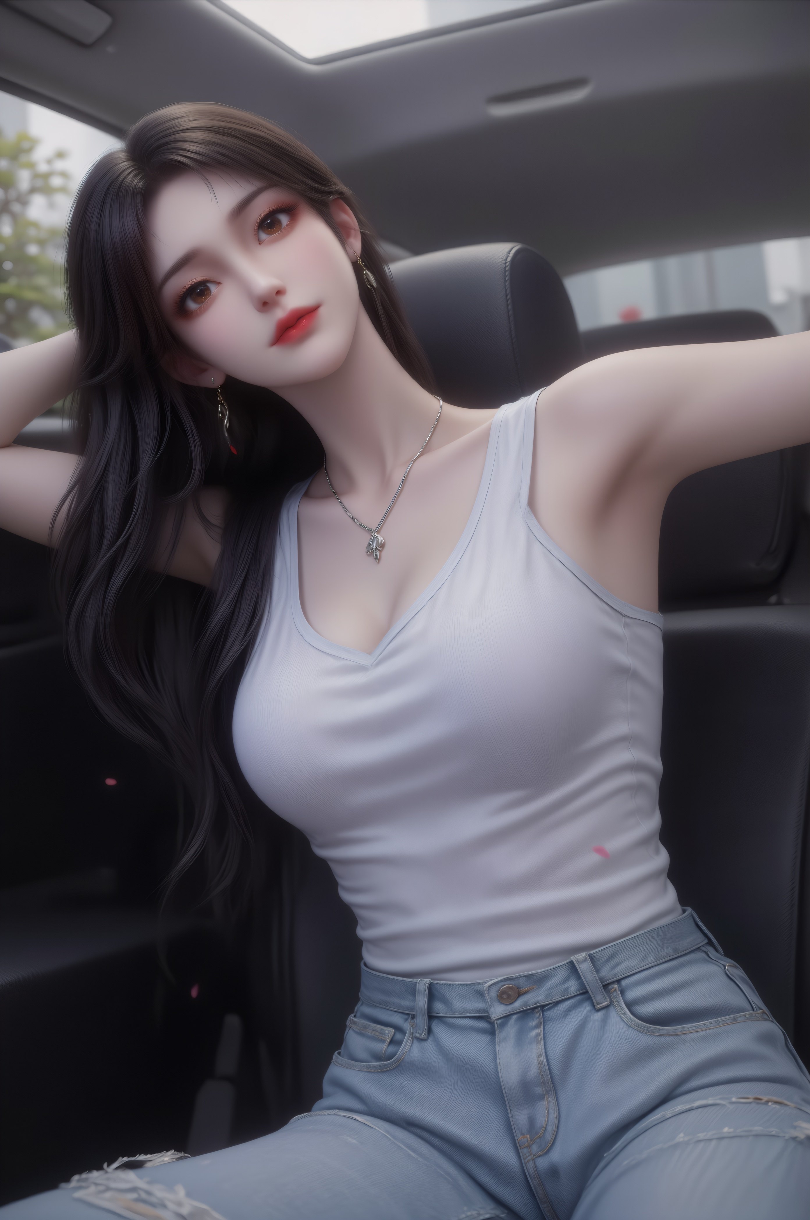 火灵儿 完美世界 完美身材 汽车,第1张