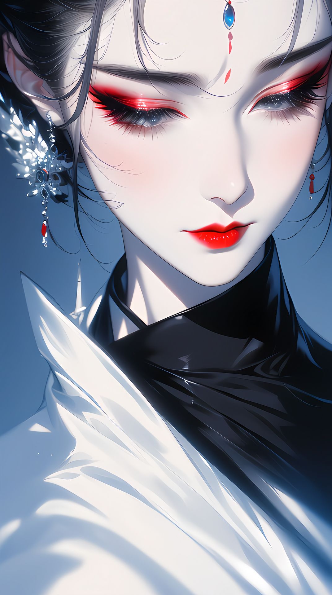 “金戈铁马”#国风插画 #中式美学 #古风图片 #插画头像 #狐狸眼,第1张