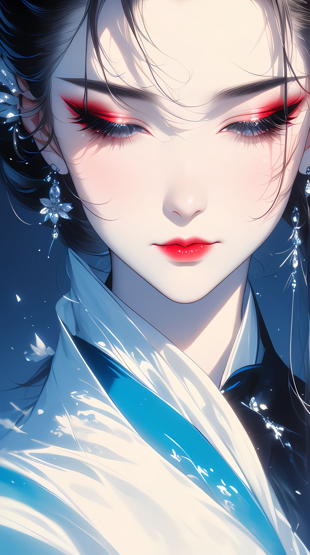 “金戈铁马”#国风插画 #中式美学 #古风图片 #插画头像 #狐狸眼,第2张