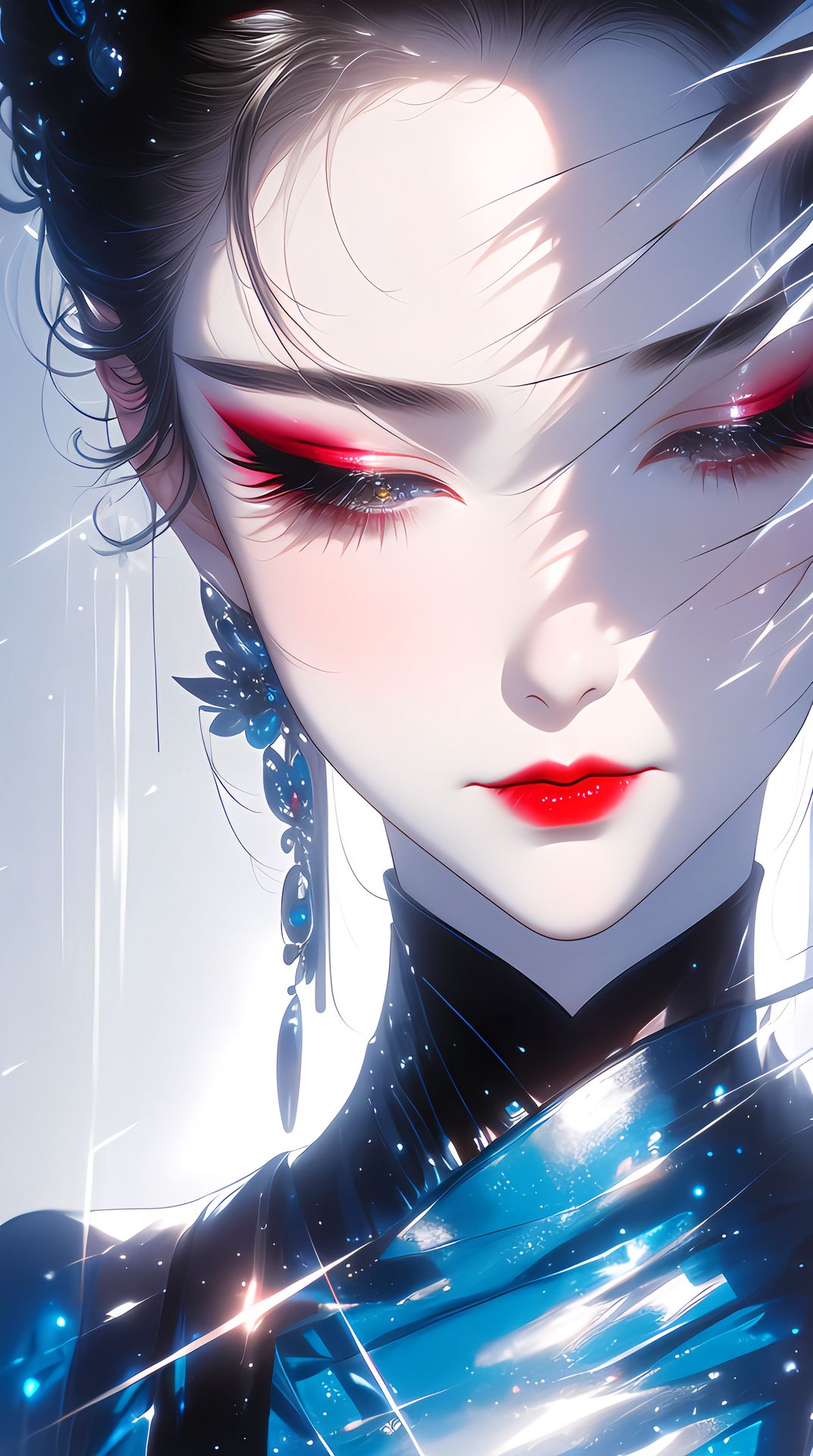 “金戈铁马”#国风插画 #中式美学 #古风图片 #插画头像 #狐狸眼,第4张