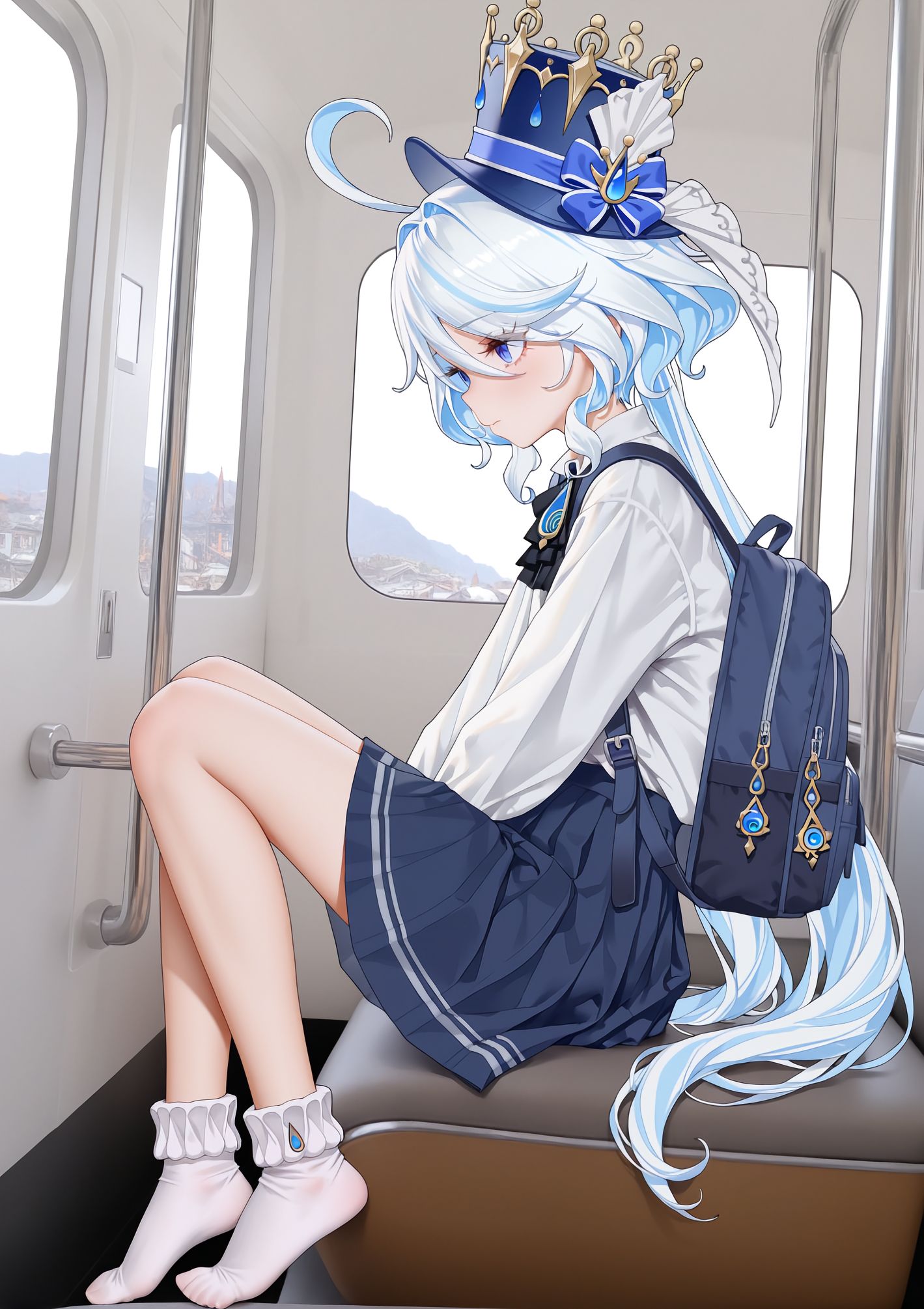 芙芙的约会。#二次元 #ai绘画 #原神 #芙宁娜,第6张