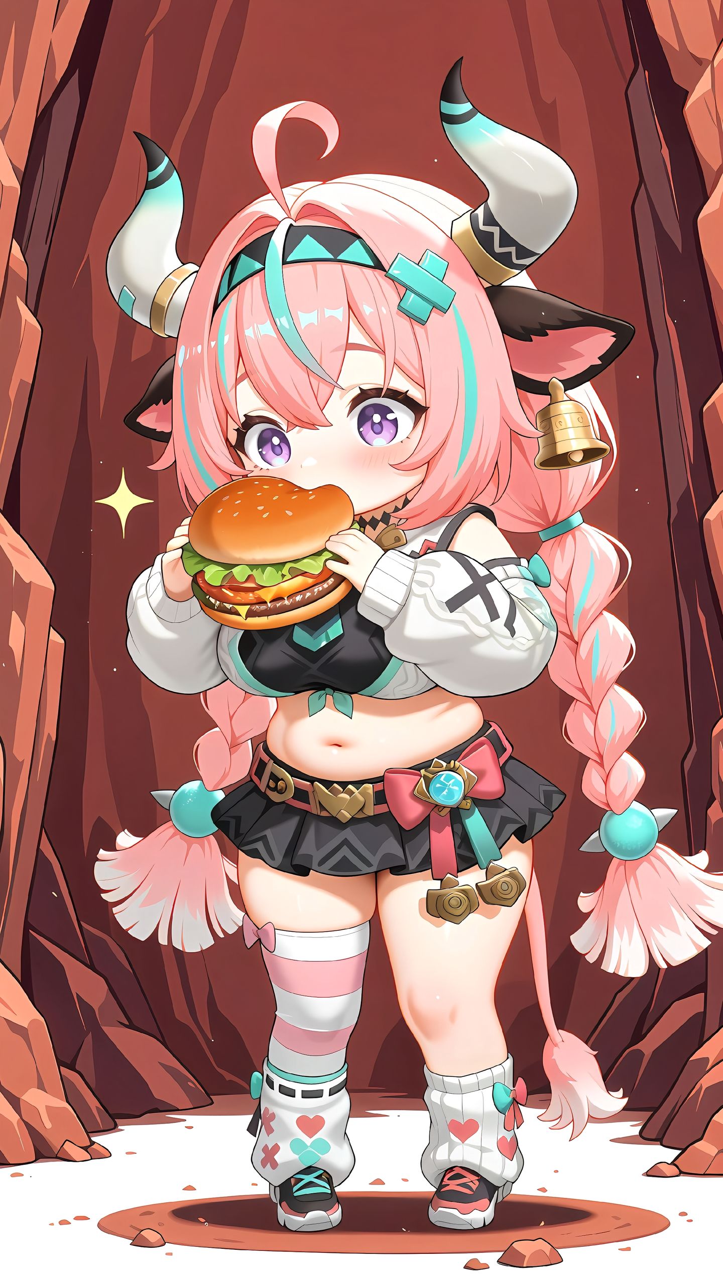 瓦雷莎。汉堡大爆炸。#原神纳塔 #瓦雷莎 #原神二创 #二次元美图 #二次元少女,第2张