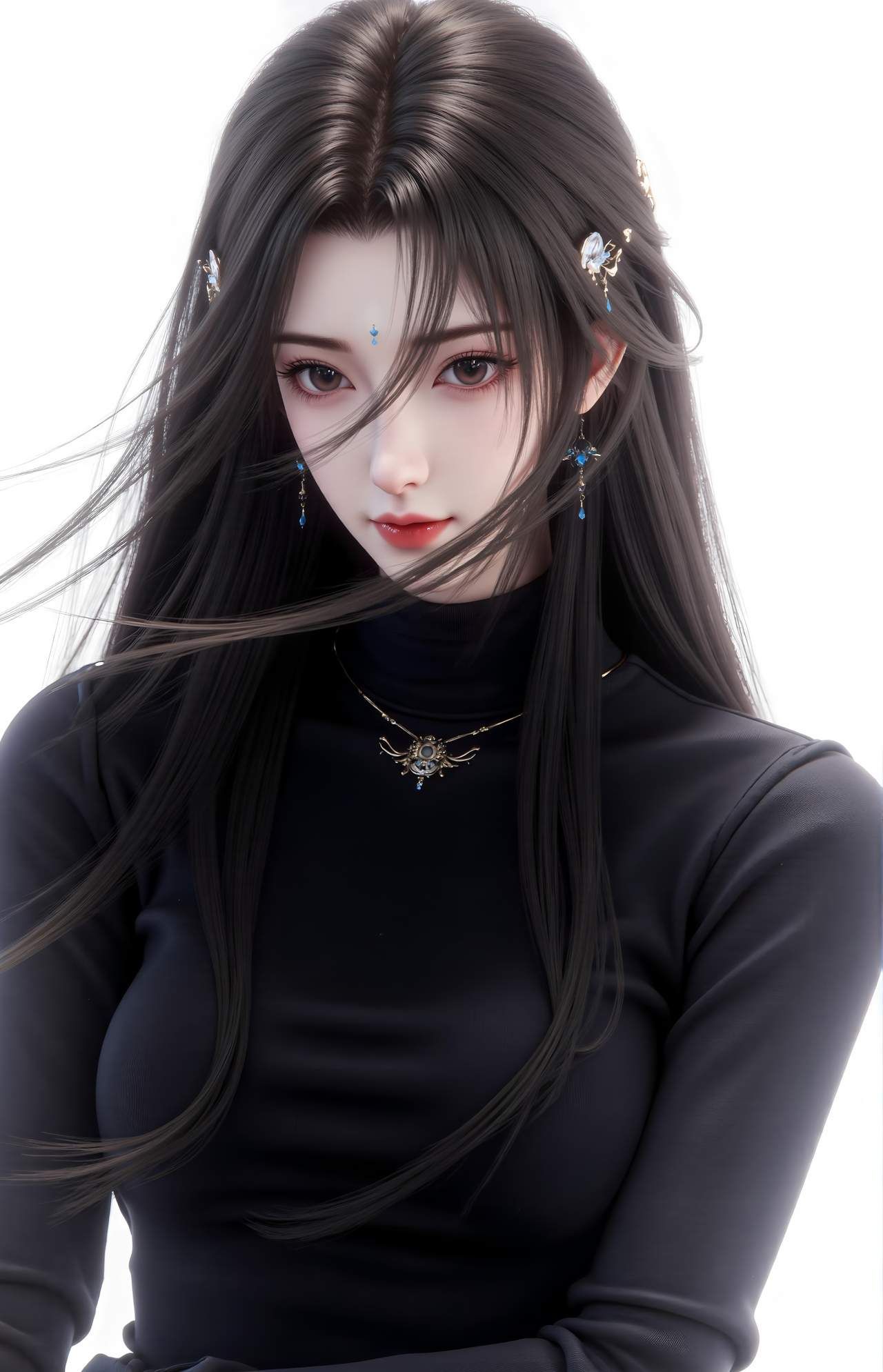 清漪高清壁纸。#国漫 #御姐 #完美身材 #国风古韵 #东方美学,第1张