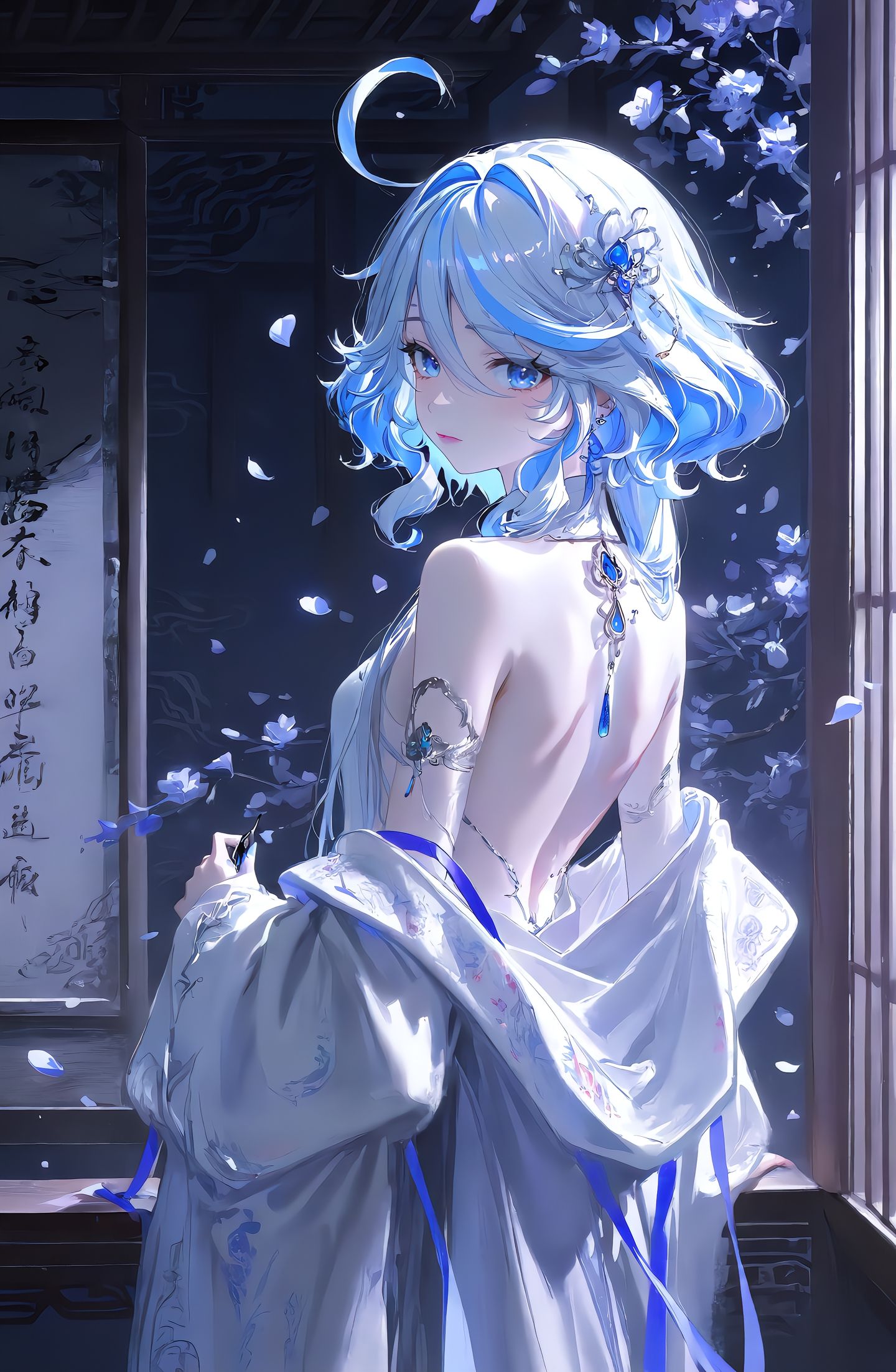 ai绘画#原神#芙宁娜、凝光、八重神子、优菈#二次元壁纸#古风壁纸,第2张