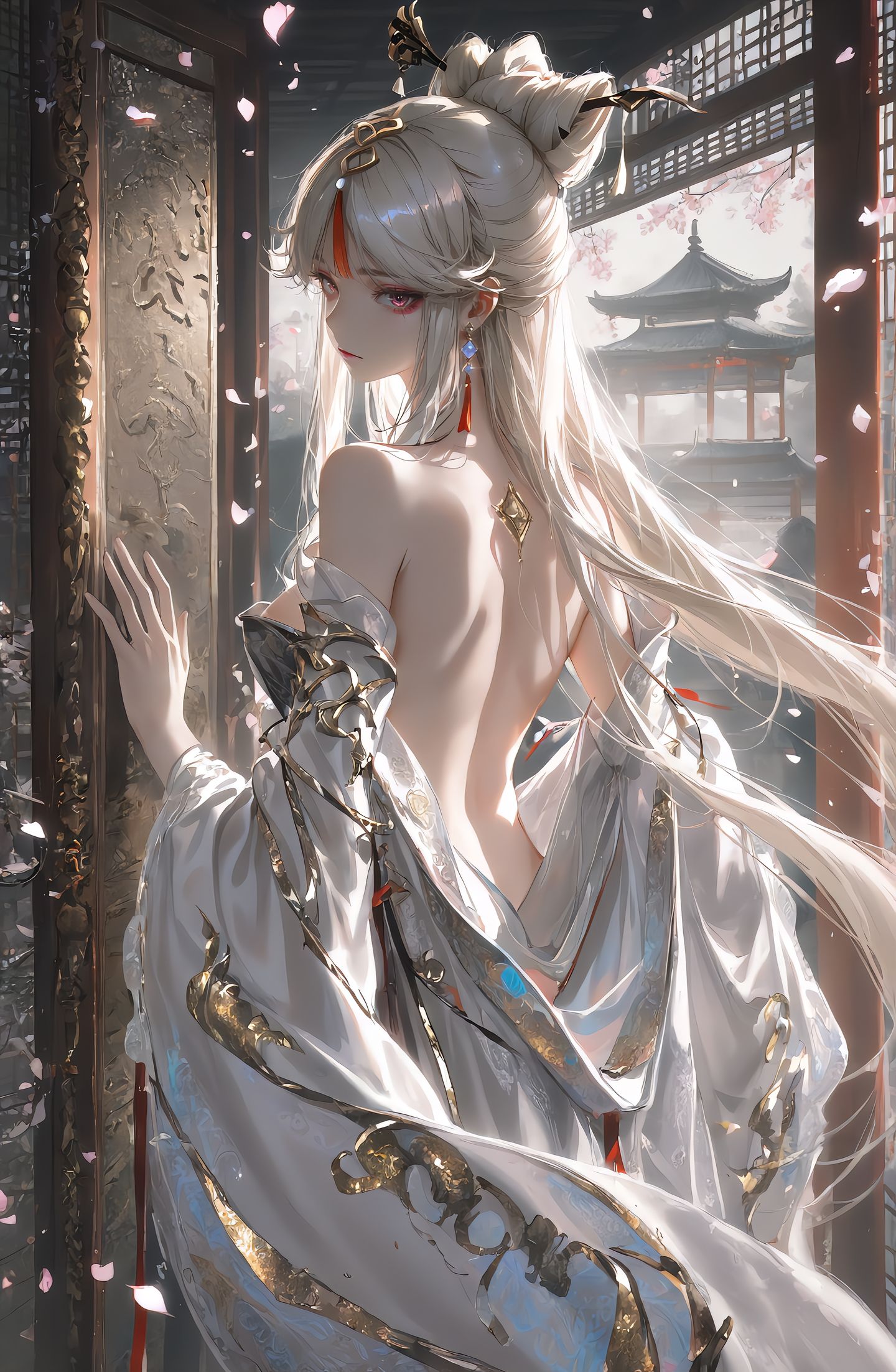 ai绘画#原神#芙宁娜、凝光、八重神子、优菈#二次元壁纸#古风壁纸,第5张