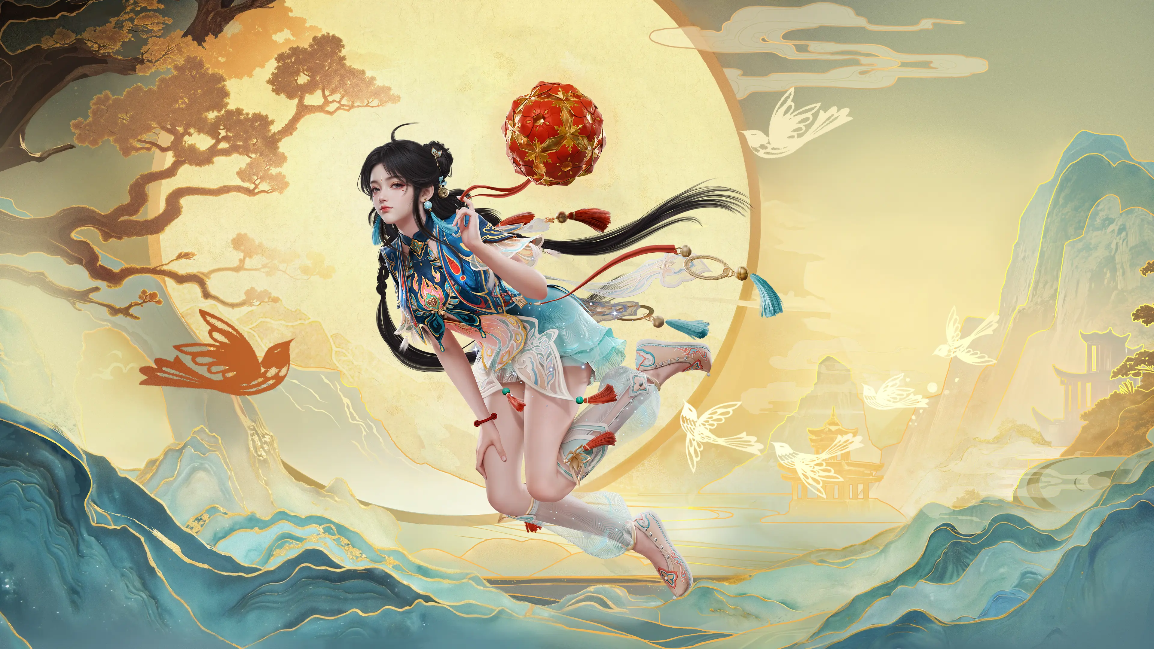 永劫无间手游 蓝梦高清壁纸 桌面壁纸,第1张