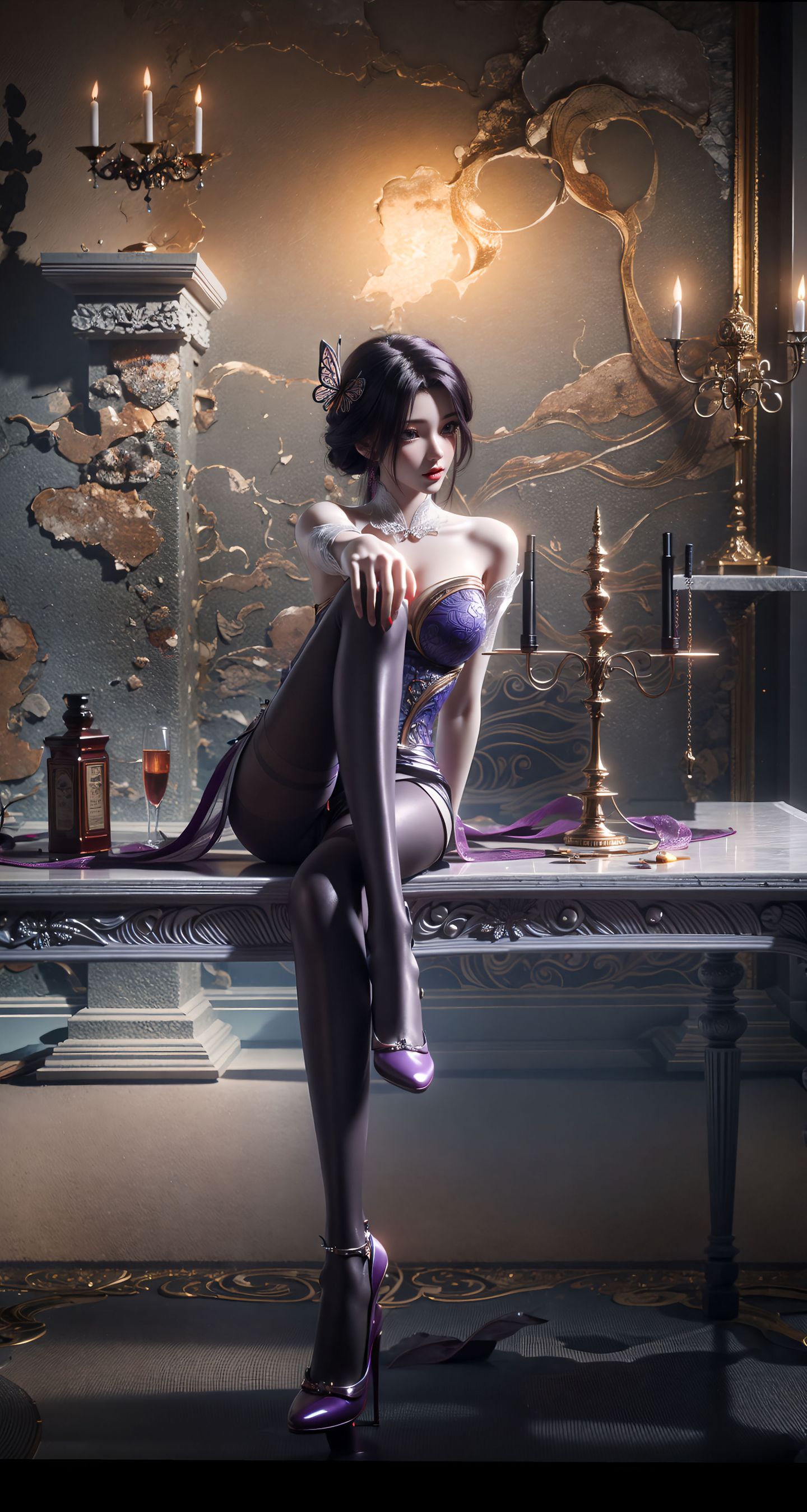 国漫美女 云曦 黑丝 大长腿 完美身材,第8张