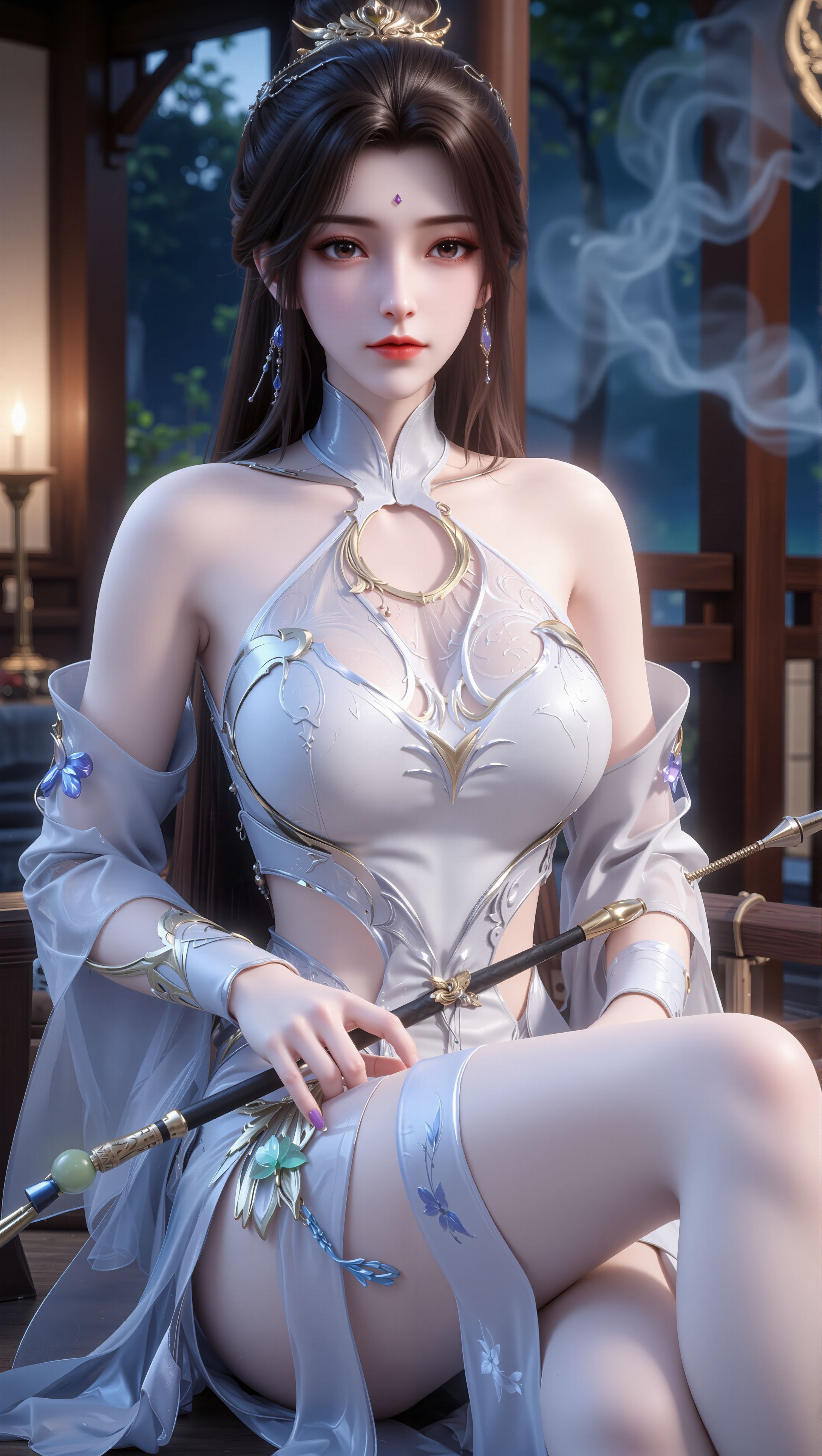 月婵霓裳羽衣特辑。国漫女神 壁纸 完美世界 月婵,第1张