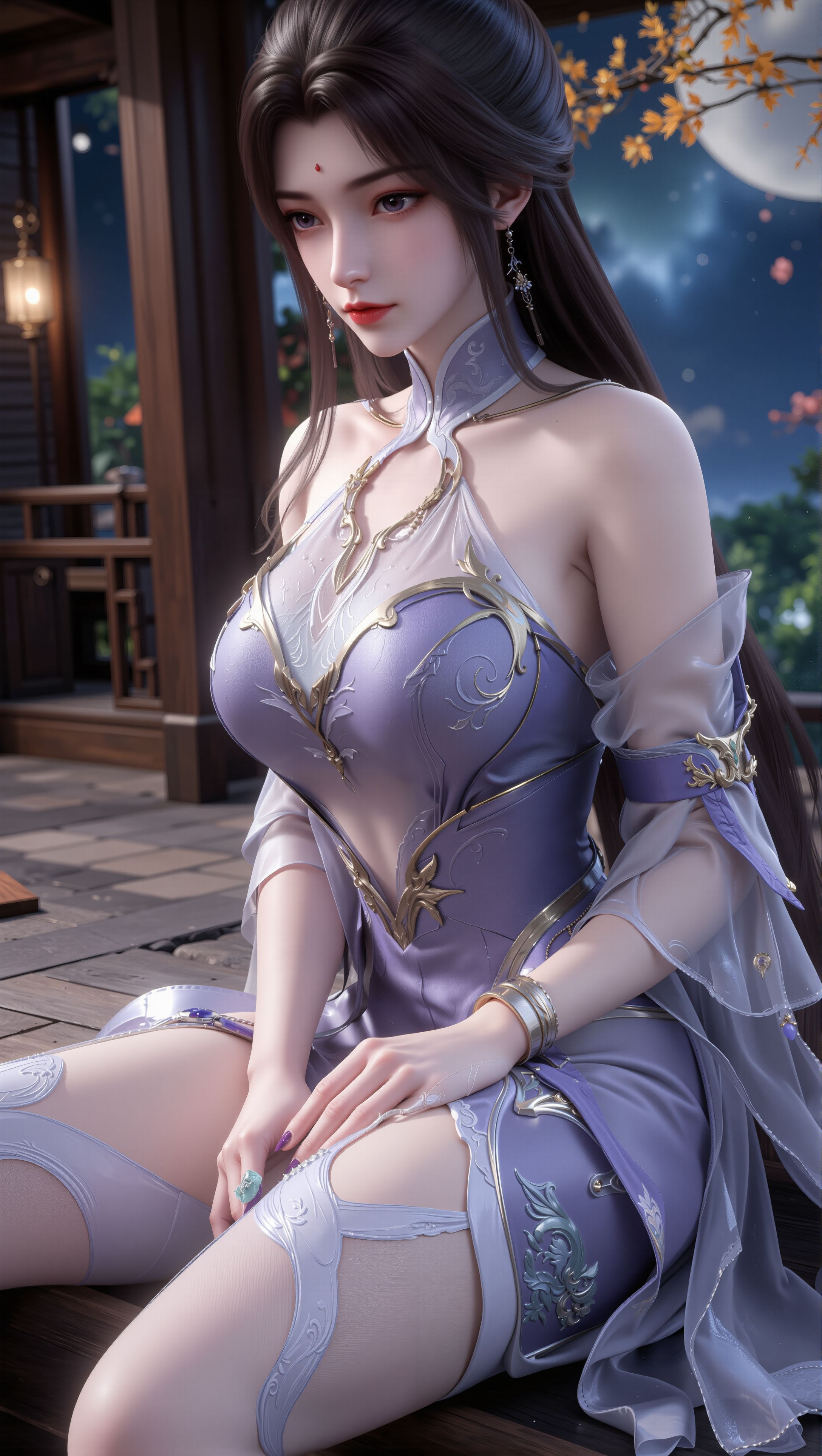 月婵霓裳羽衣特辑。国漫女神 壁纸 完美世界 月婵,第2张