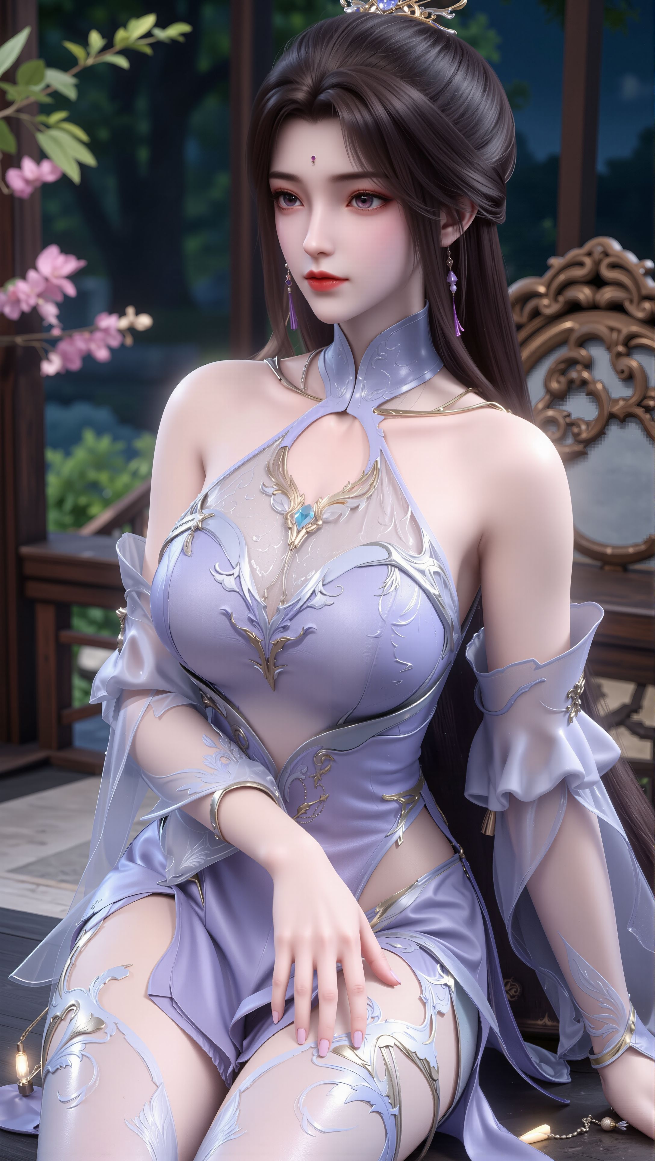 月婵霓裳羽衣特辑。国漫女神 壁纸 完美世界 月婵,第5张