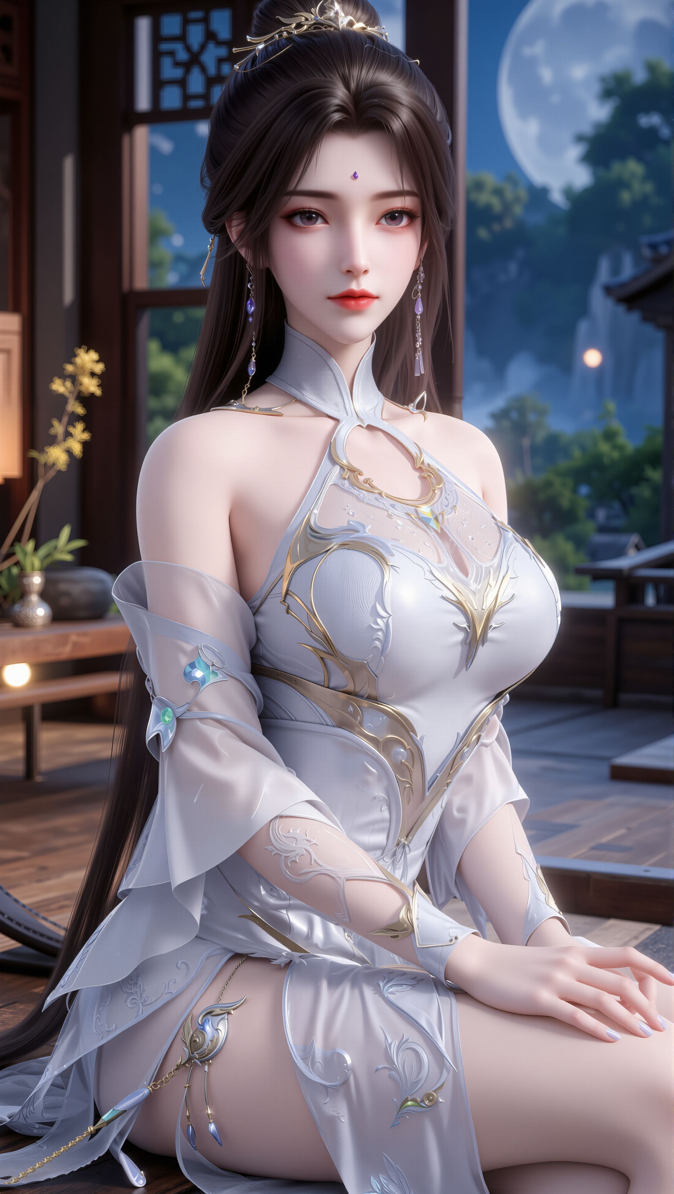 月婵霓裳羽衣特辑。国漫女神 壁纸 完美世界 月婵,第3张