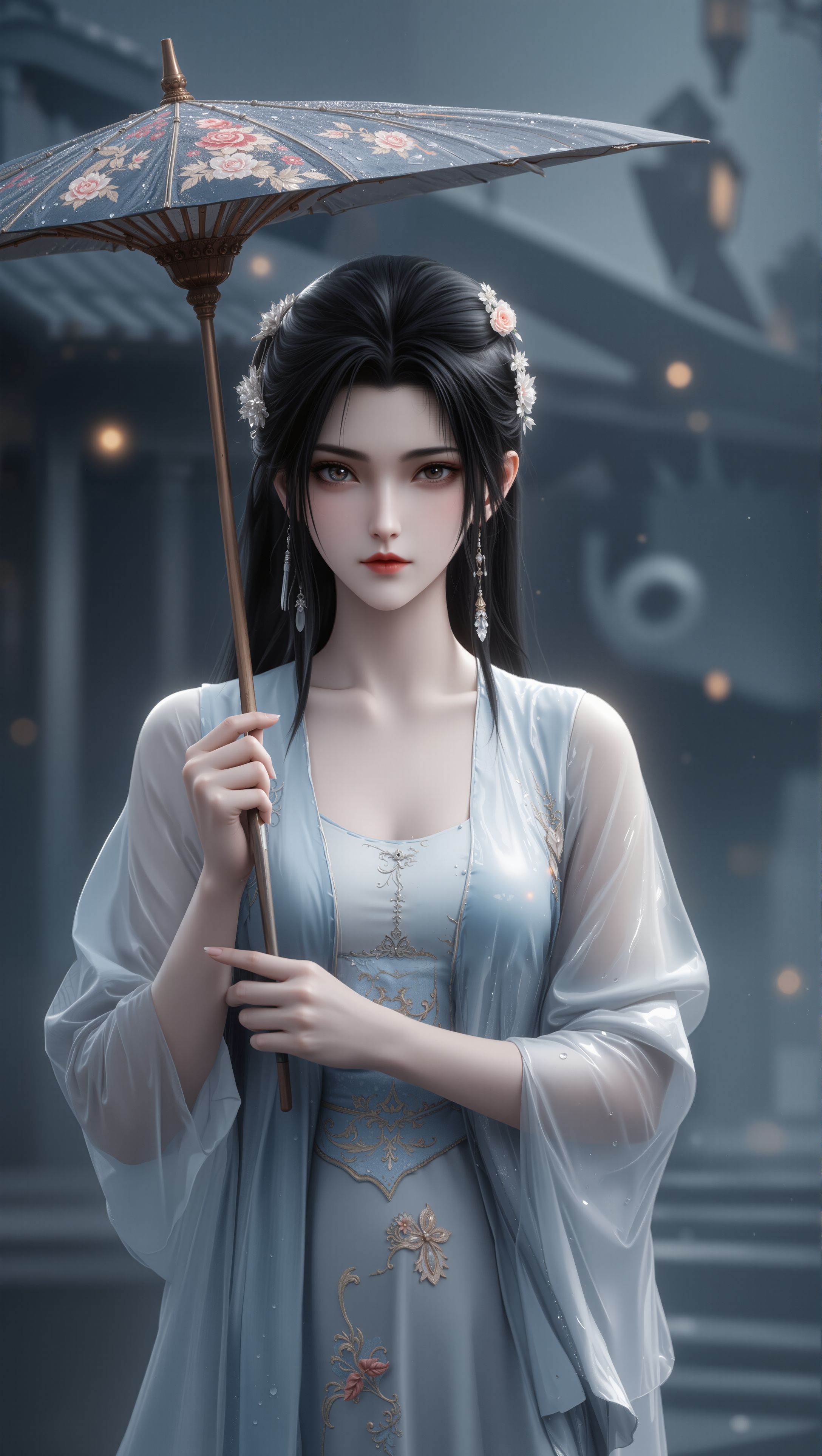 雨中陆雪琪，撑伞漫步的诗意瞬间。诛仙 #动漫 #女神,第2张