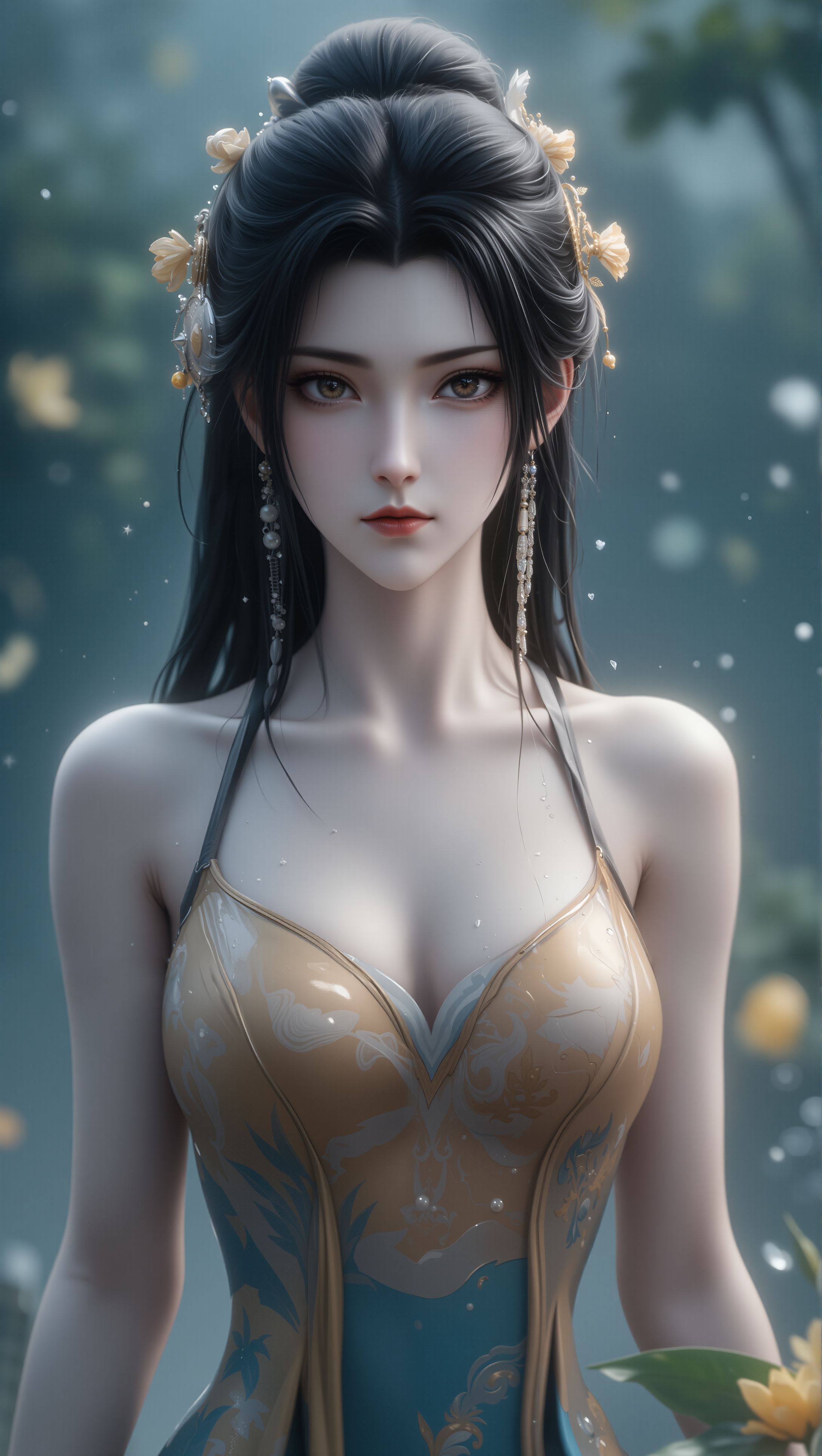 陆雪琪雨中湿身，清冷仙子的破碎美学。诛仙国漫 极品气质美女,第5张