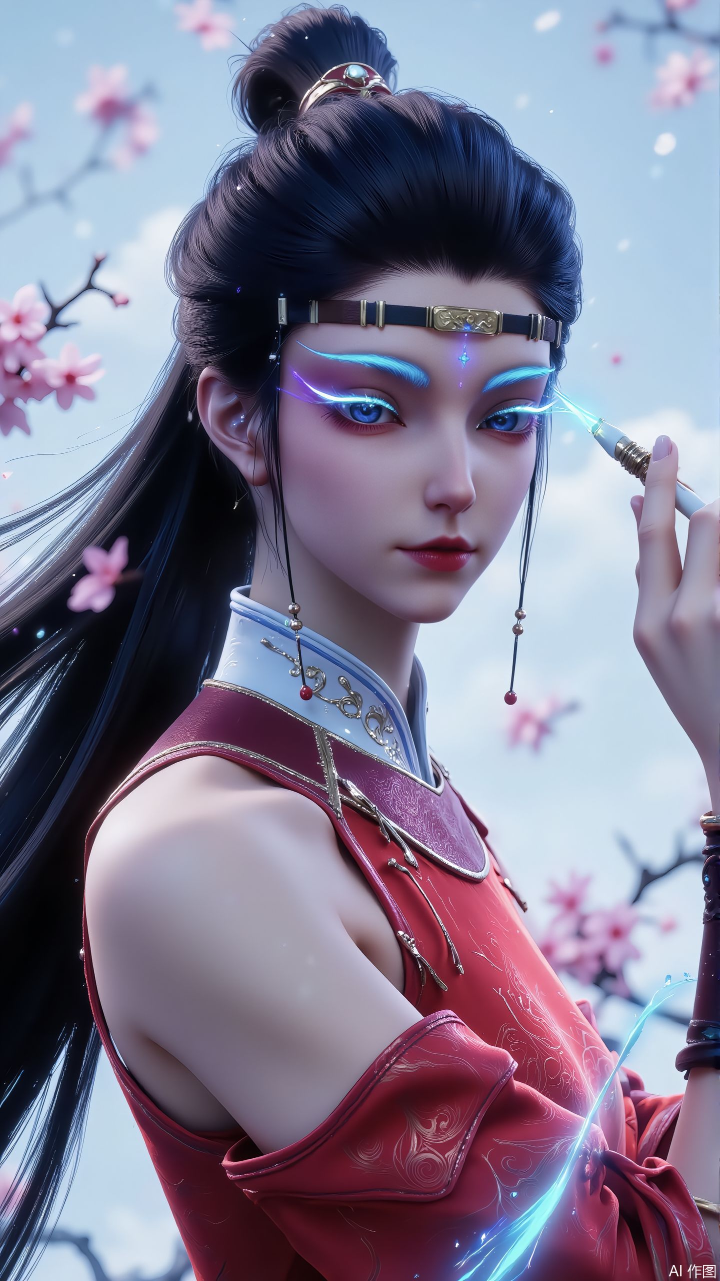 画眉版知画也是绝美#绘画#国漫女神 #沧元图 #知画,第2张