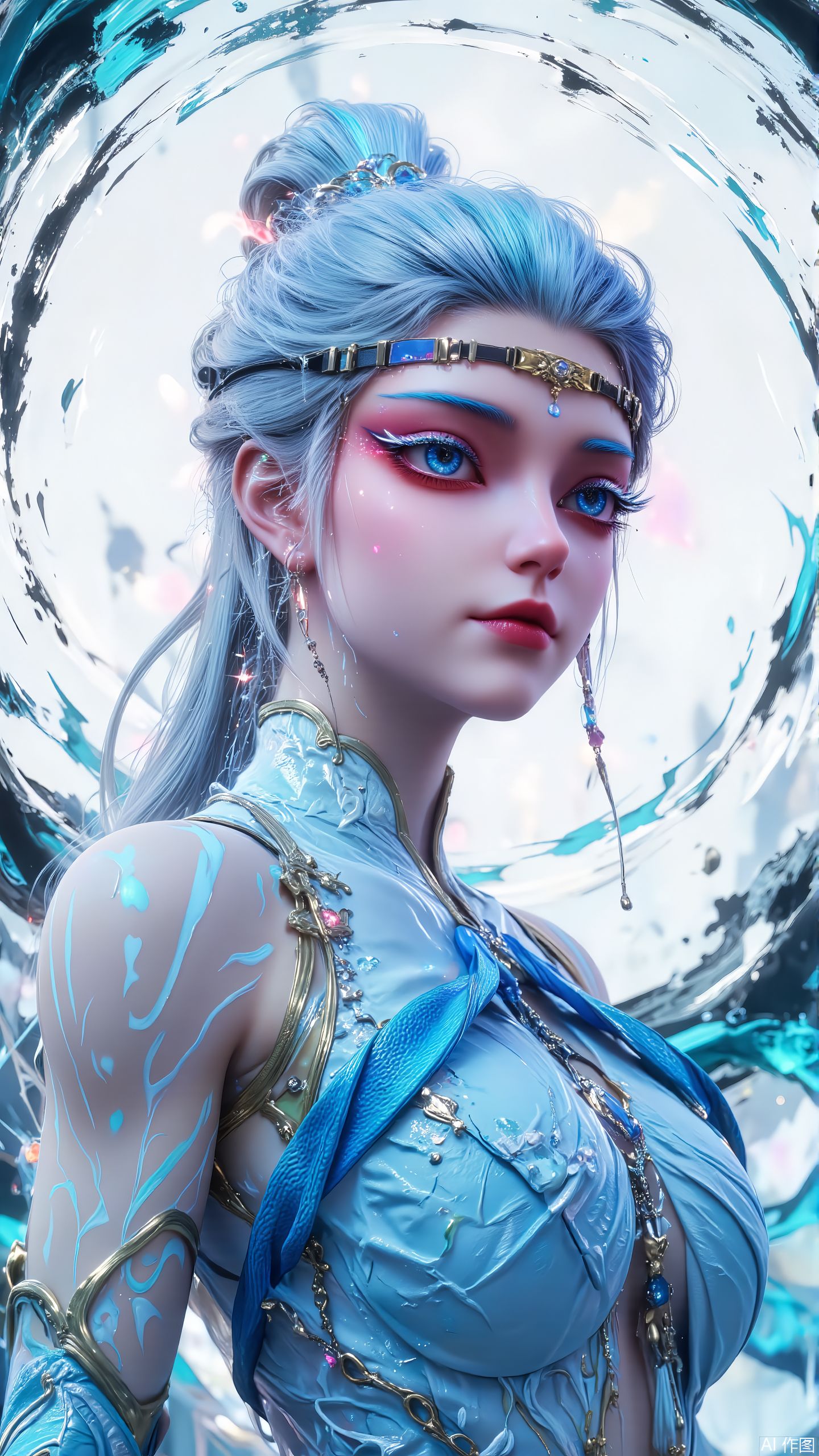 知画水墨根基姿态 异画官 沧元图 国漫女神 ai绘画,第2张