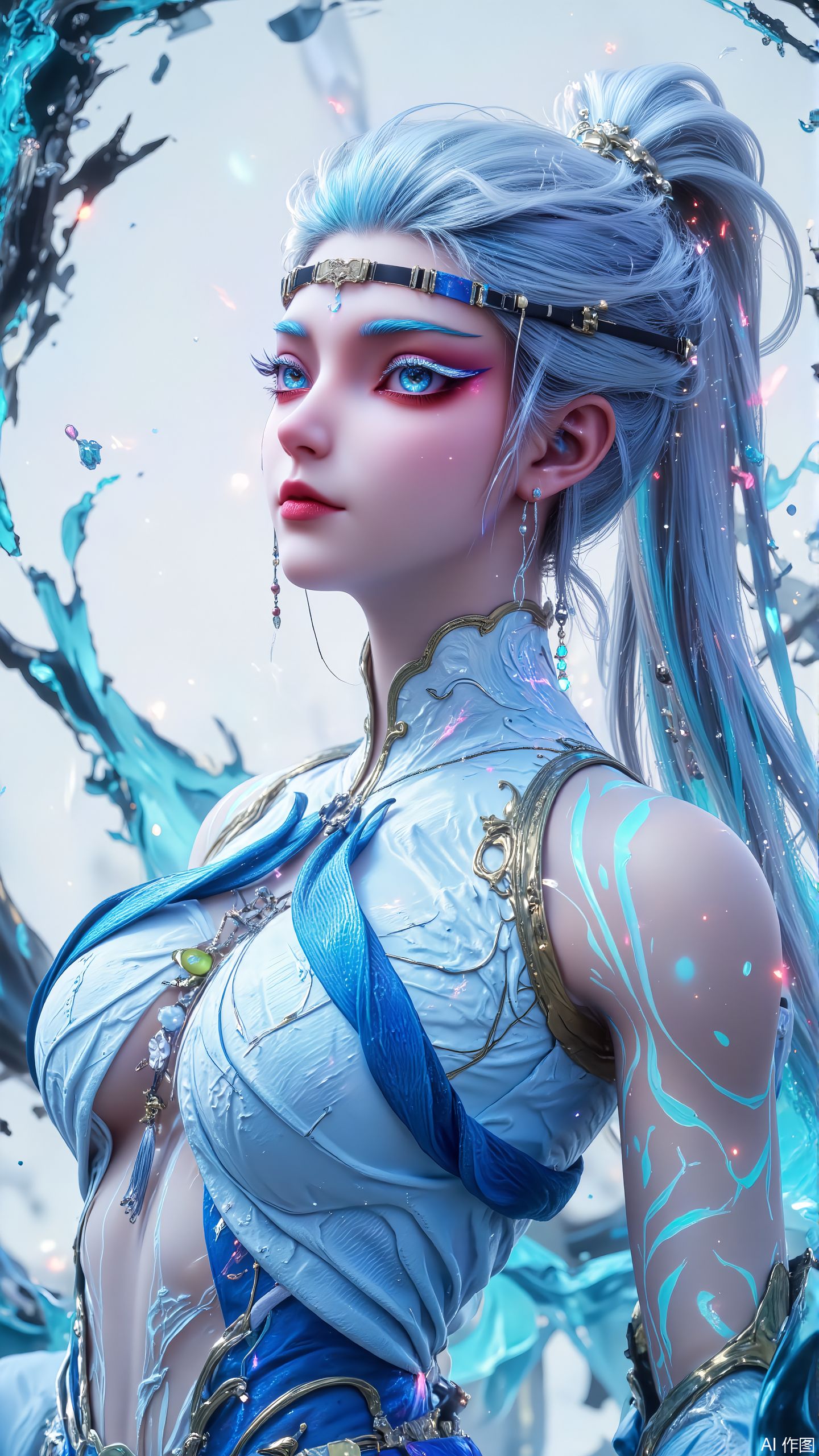 知画水墨根基姿态 异画官 沧元图 国漫女神 ai绘画,第6张