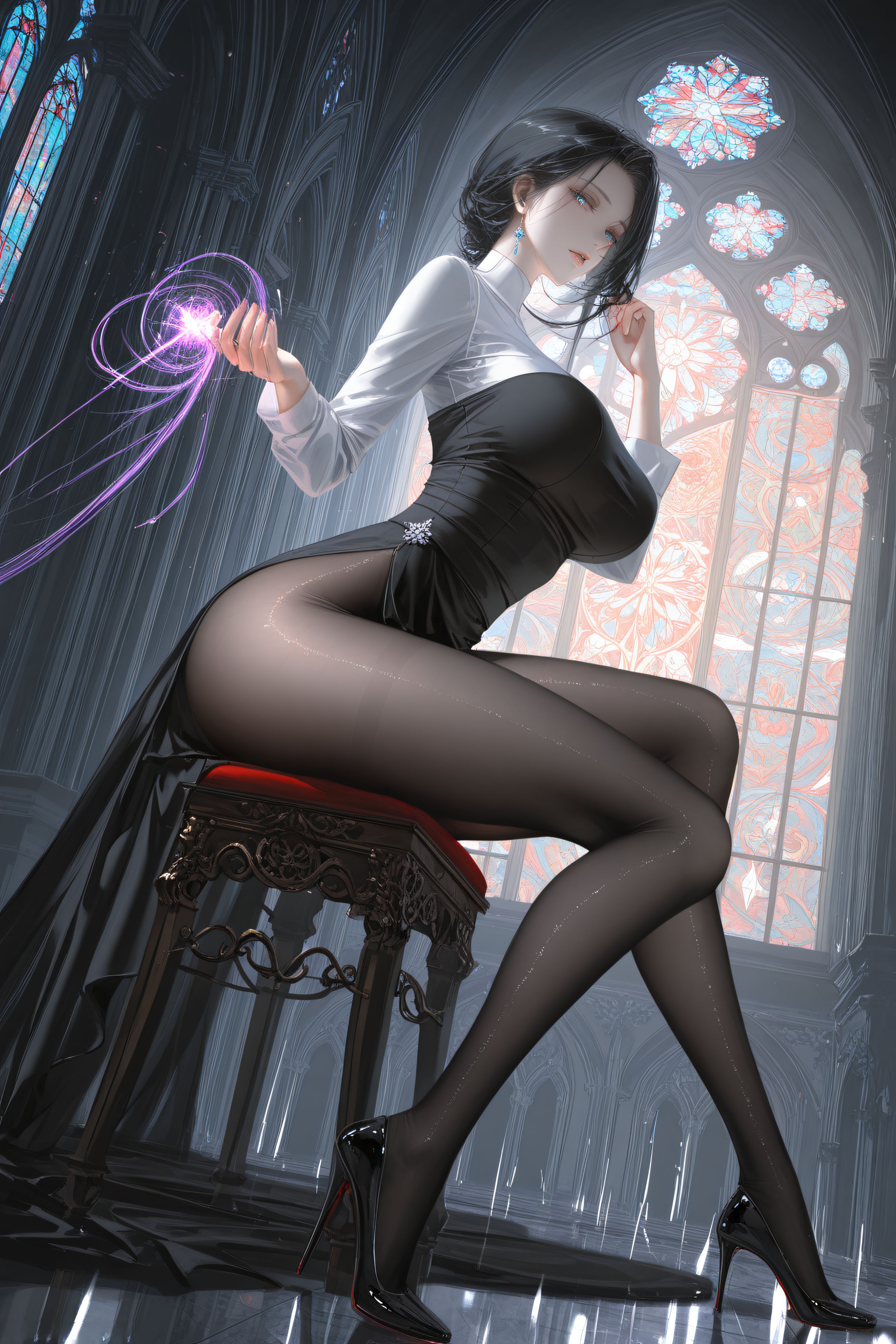 修女 #二次元 #手机壁纸 #色彩美学,第4张