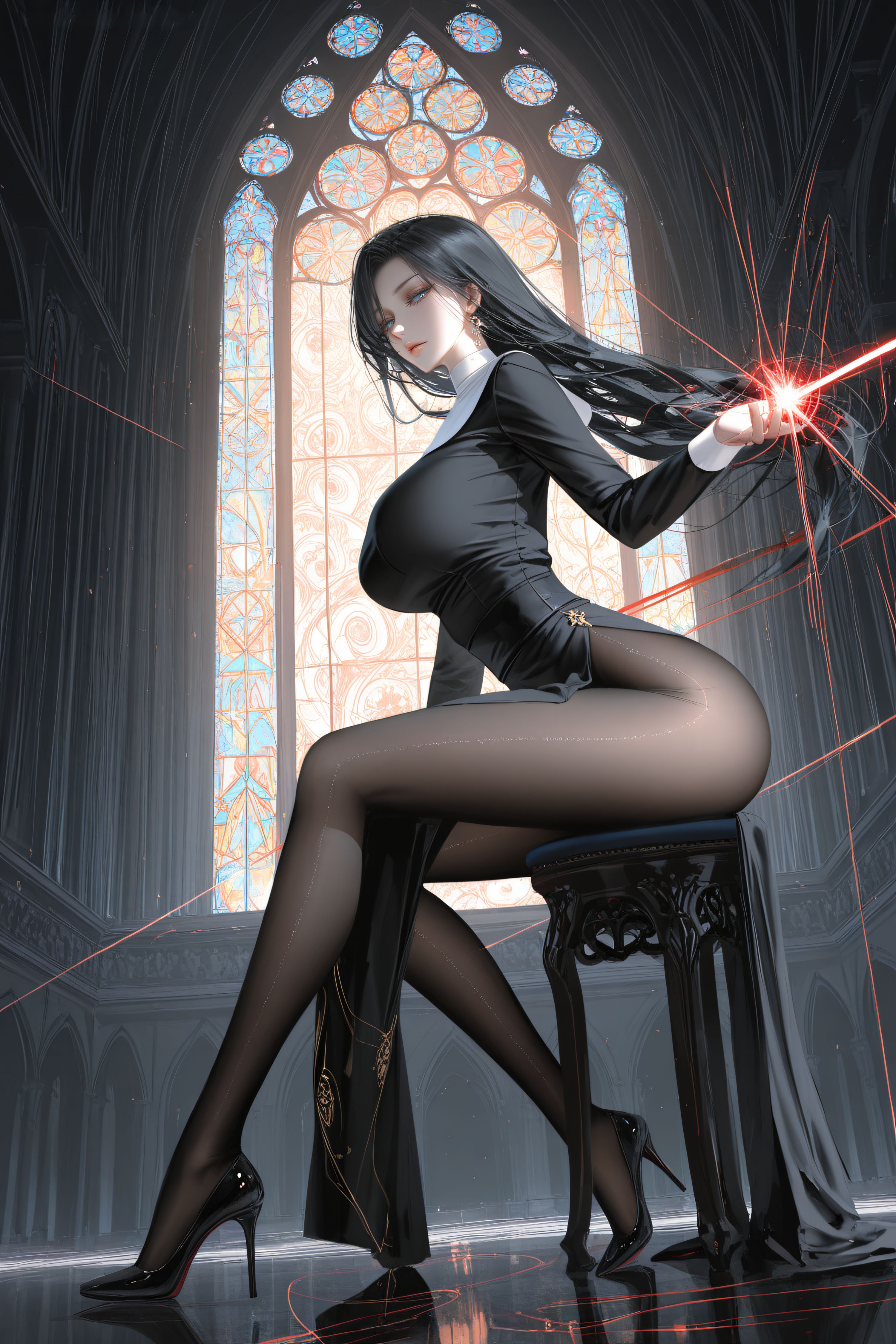 修女 #二次元 #手机壁纸 #色彩美学,第7张