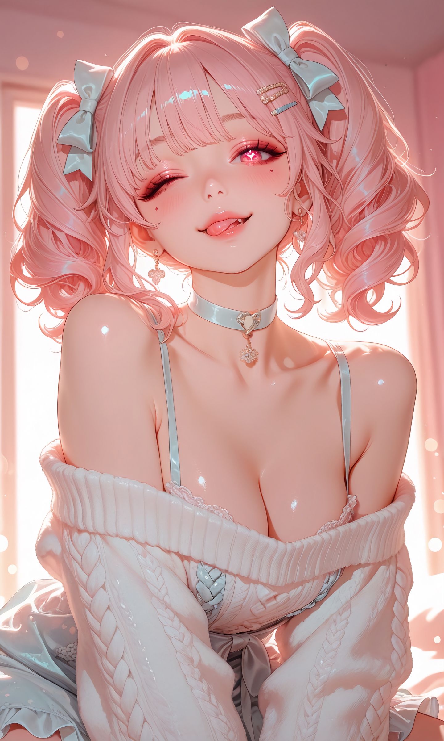 甜美少女系列 二次元 美女 粉色发 高清,第1张