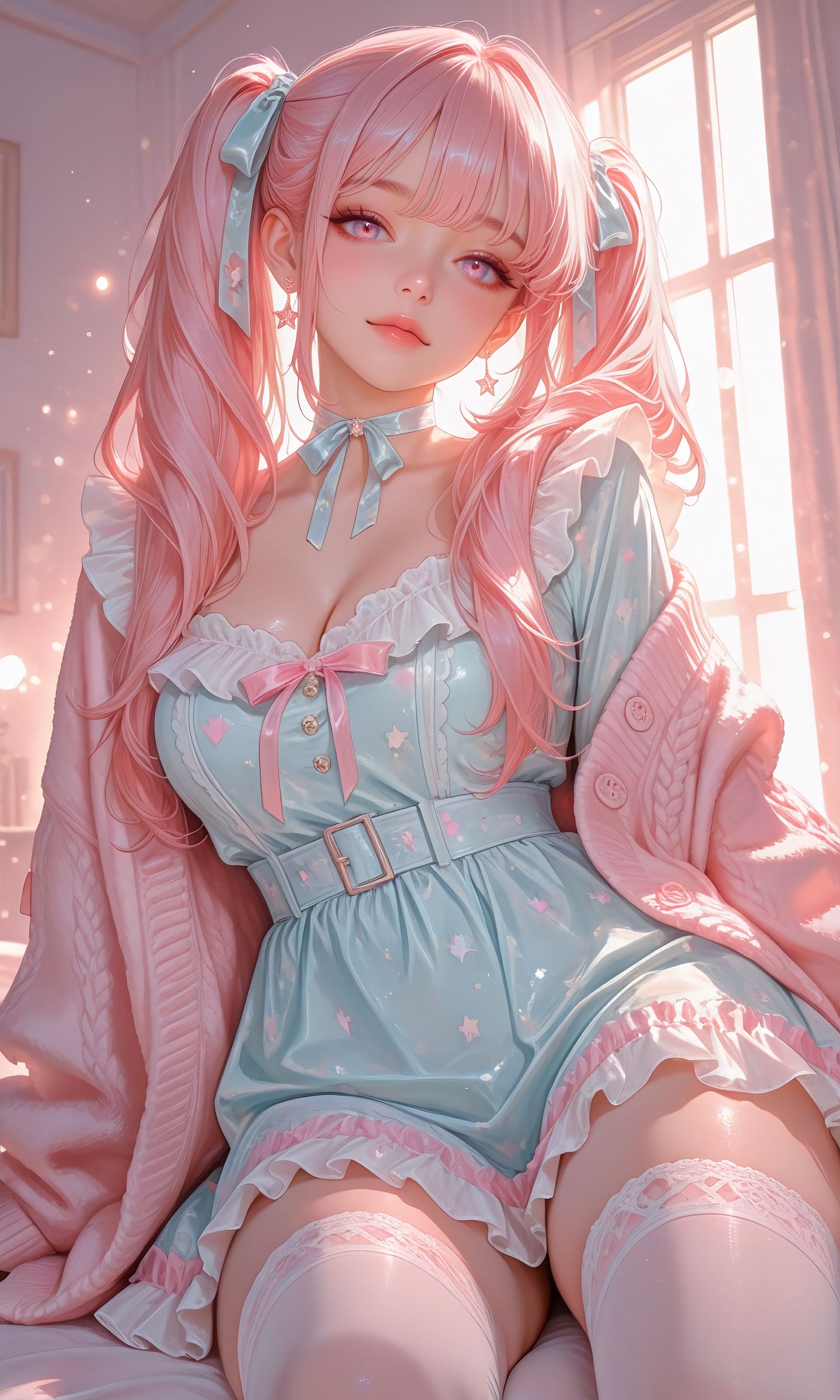 甜美少女系列 二次元 美女 粉色发 高清,第2张