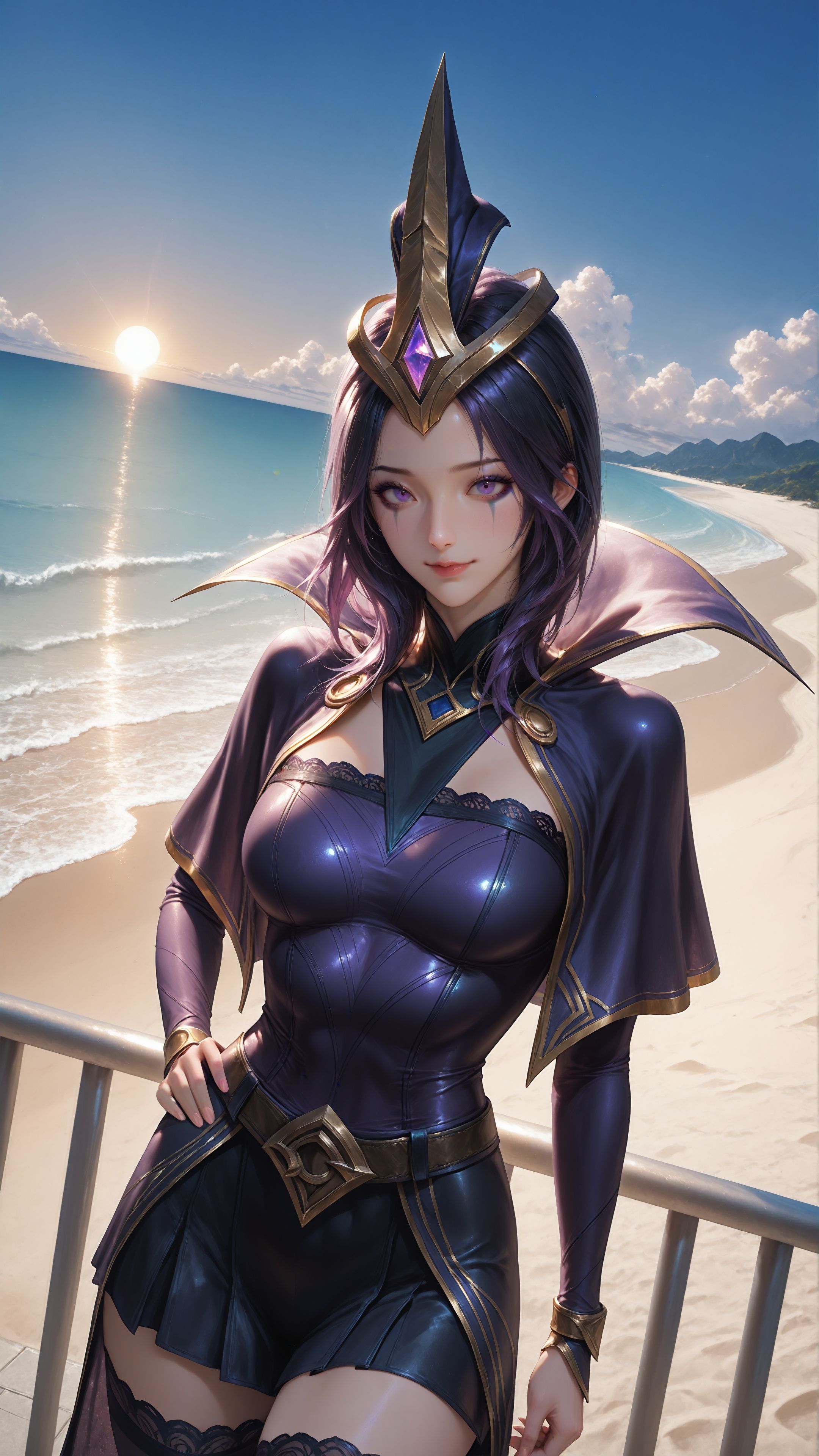 ai绘画 英雄联盟 手机壁纸 二次元 卡莎 格温 寒冰 阿卡丽 女枪,第9张