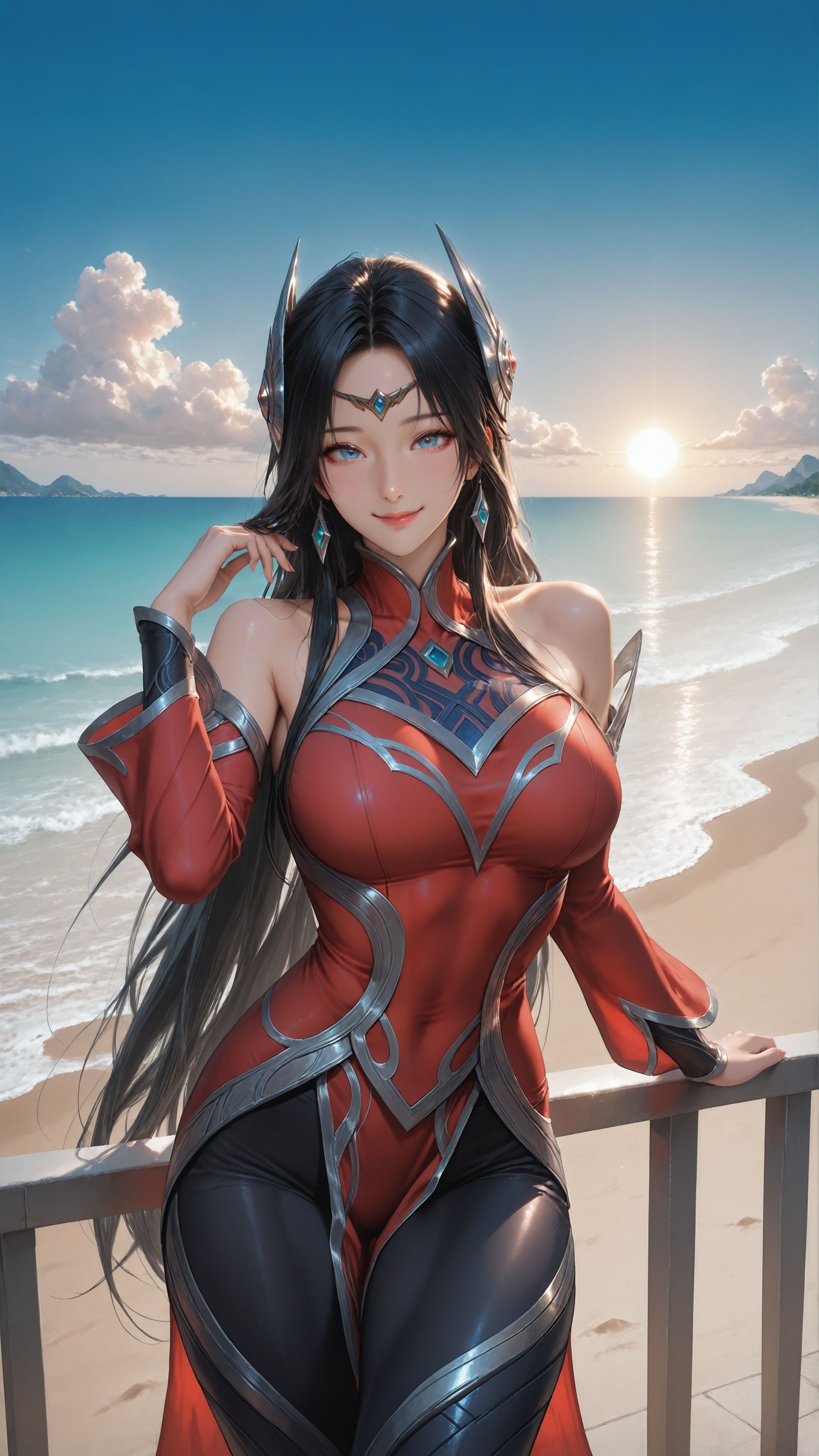 ai绘画 英雄联盟 手机壁纸 二次元 卡莎 格温 寒冰 阿卡丽 女枪,第13张