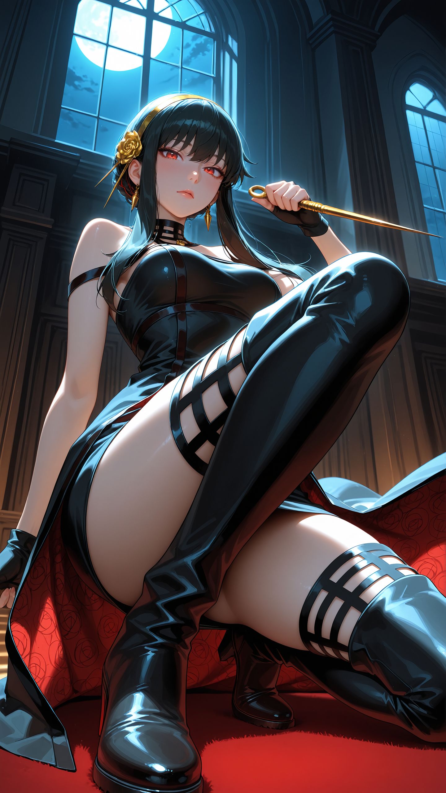 ai绘画 约尔福杰 手机二次元壁纸 极品身材,第1张