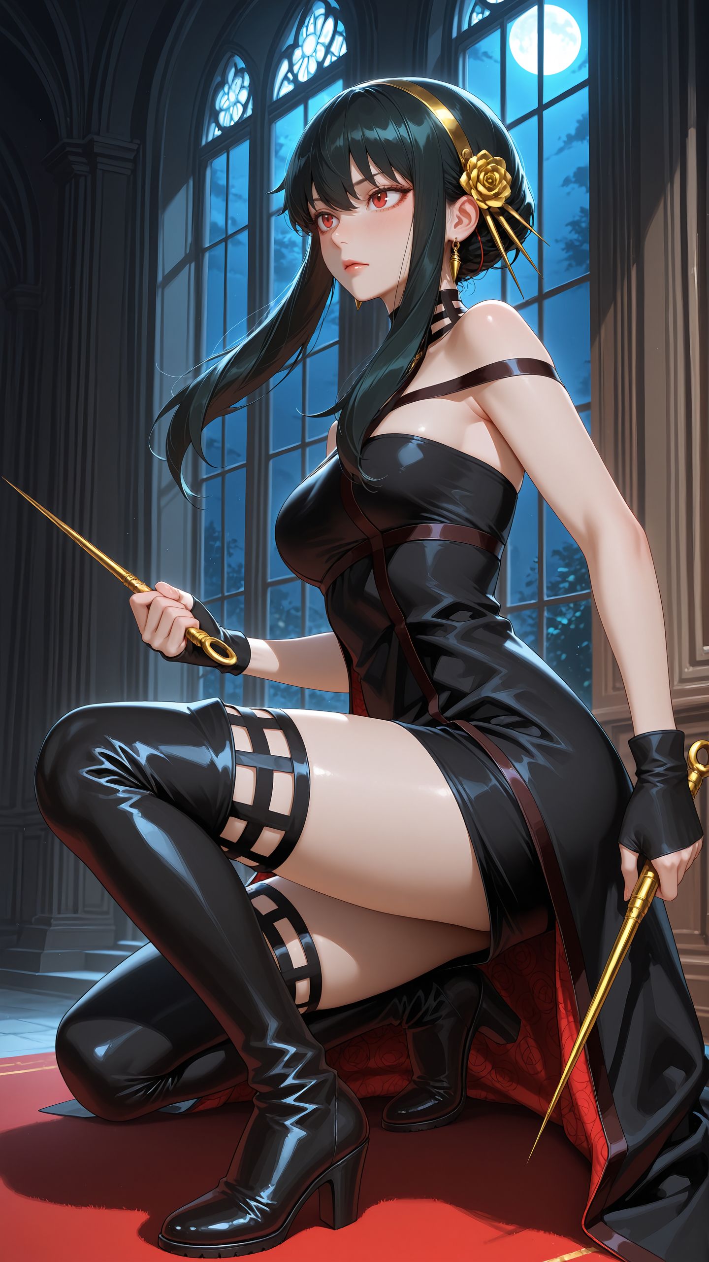 ai绘画 约尔福杰 手机二次元壁纸 极品身材,第2张