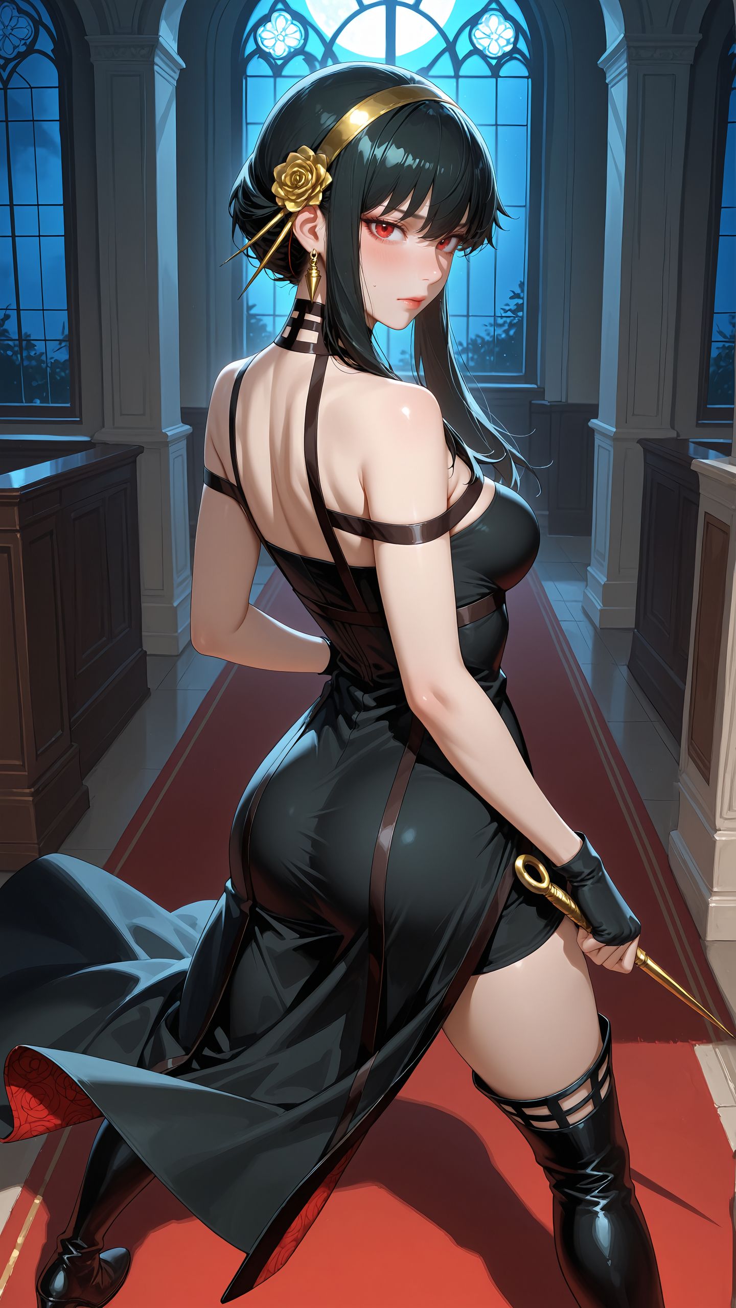 ai绘画 约尔福杰 手机二次元壁纸 极品身材,第4张