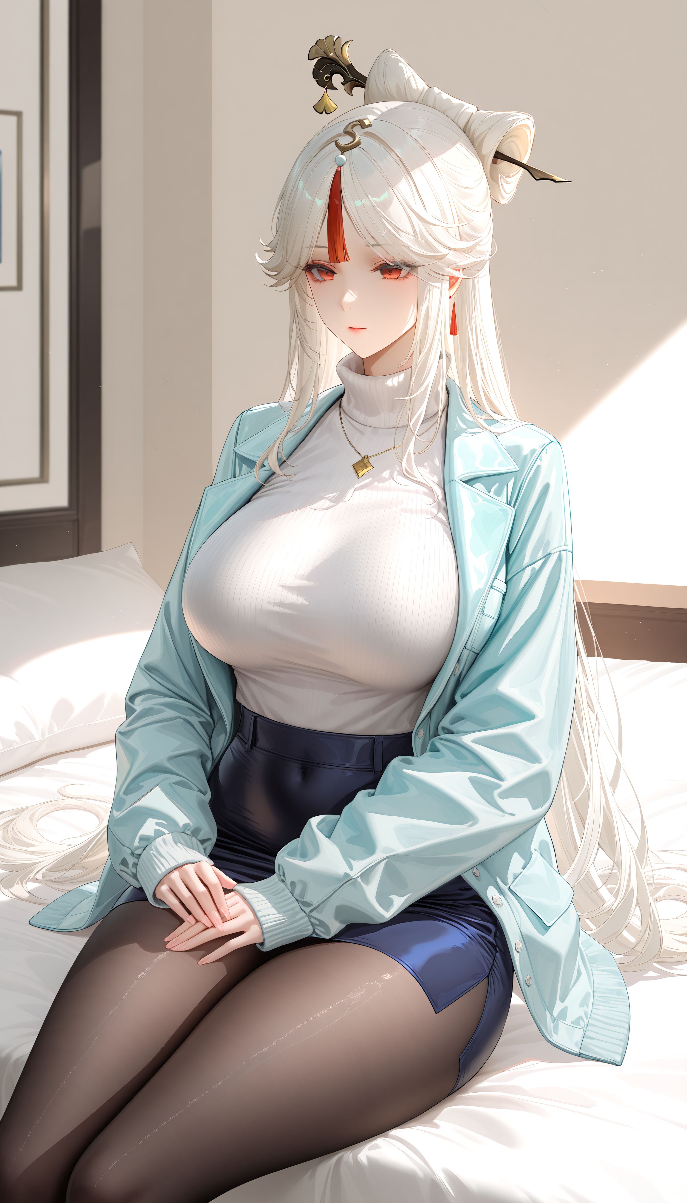 凝光 二次元 完美身材 雪女 原神,第3张